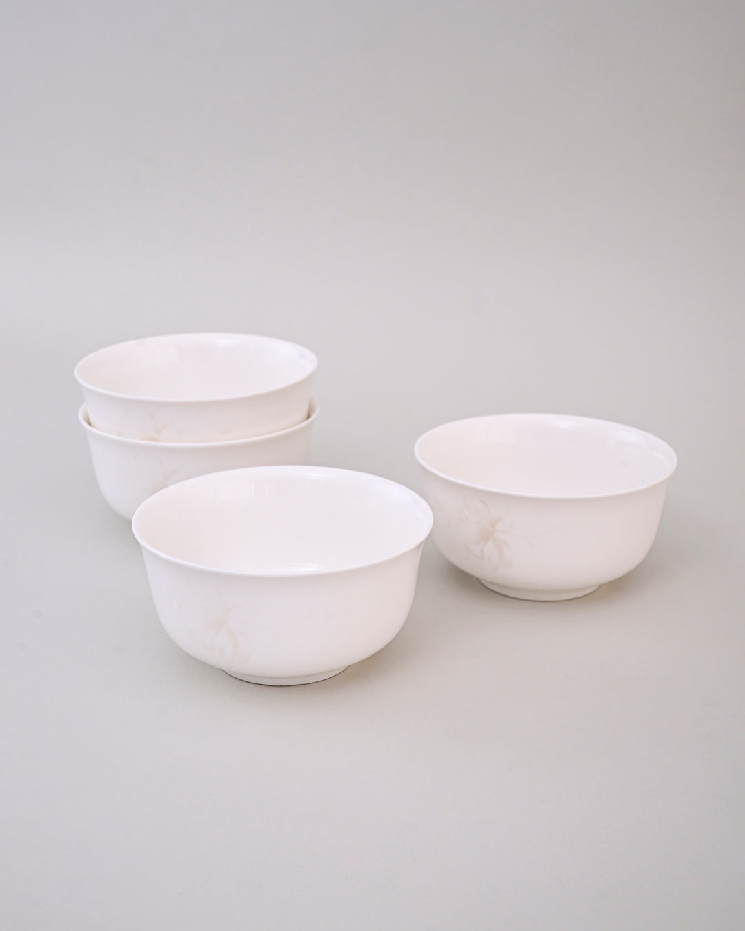 Ivory Bloom Ceramic Katori