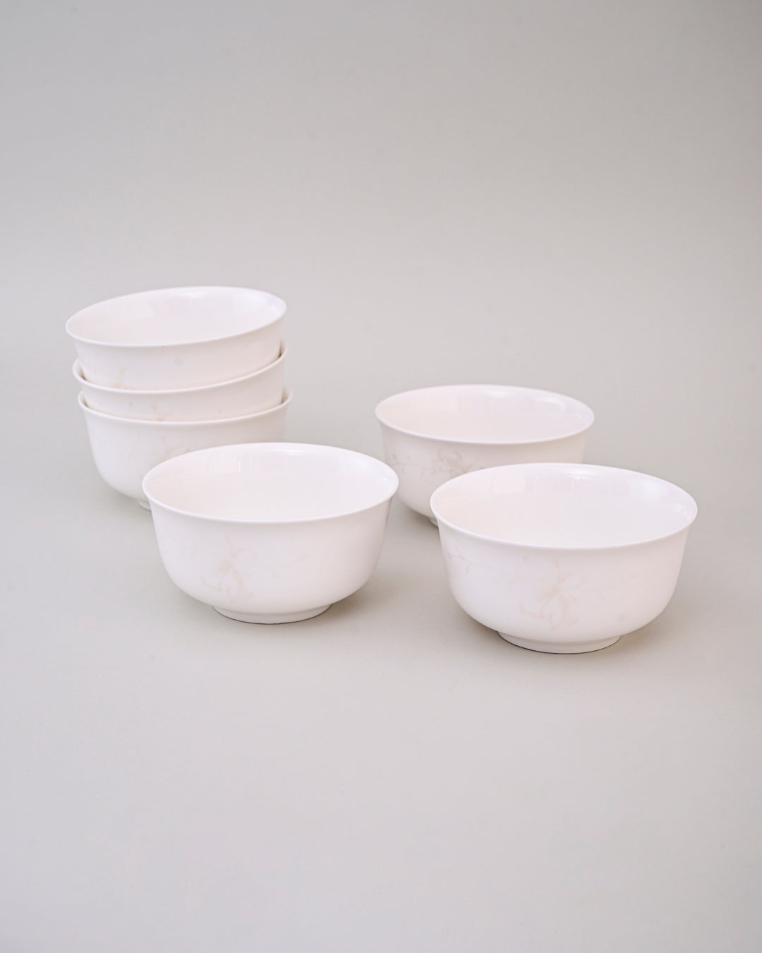 Ivory Bloom Ceramic Katori
