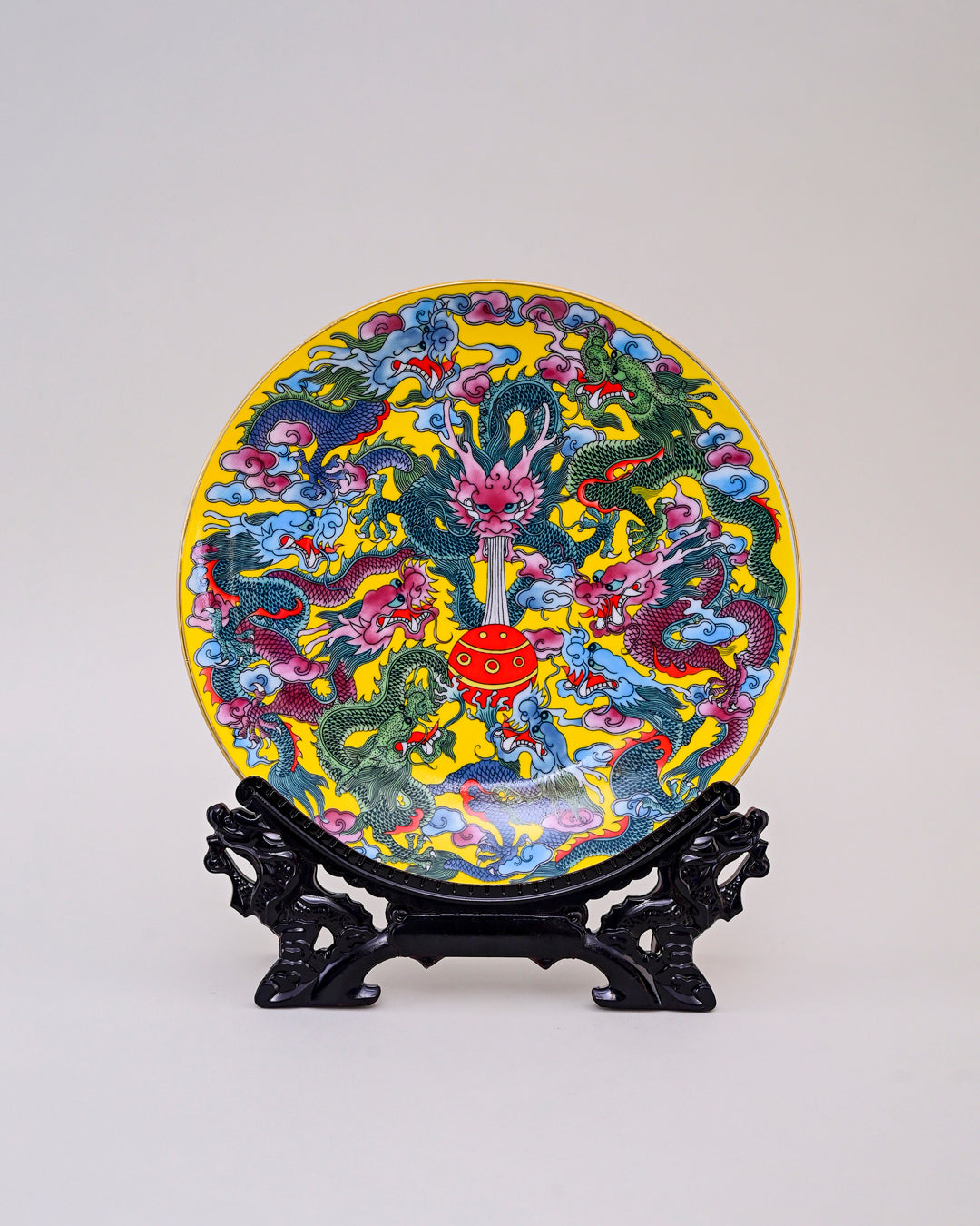 Dragon Motifs Decorative Plate - 10"