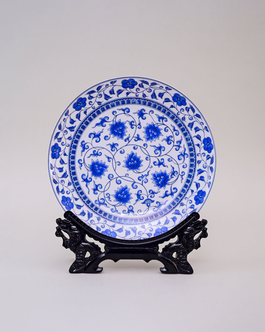 Azure Blossom Harmony Decorative Plate - 10"
