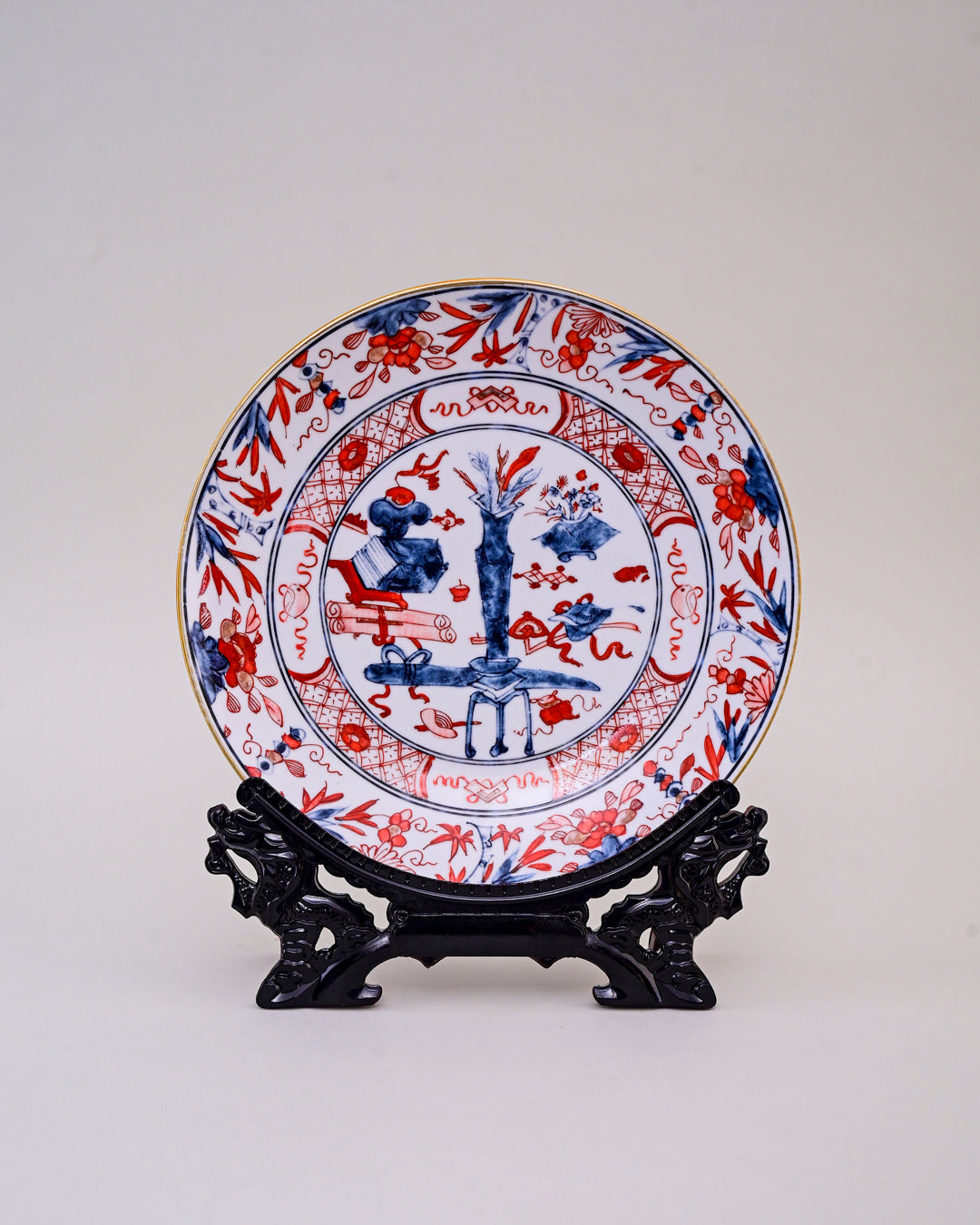 Oriental Imari Garden Decorative Plate - 26 cm