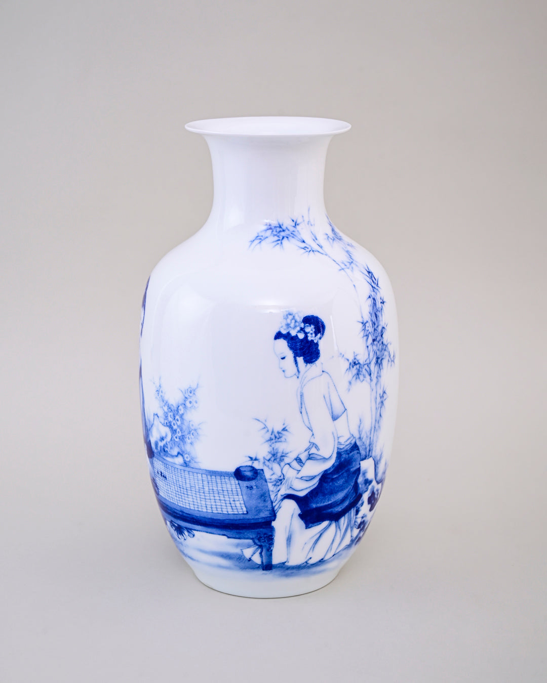 Vintage Oriental Charm Handcrafted Bone China Vase
