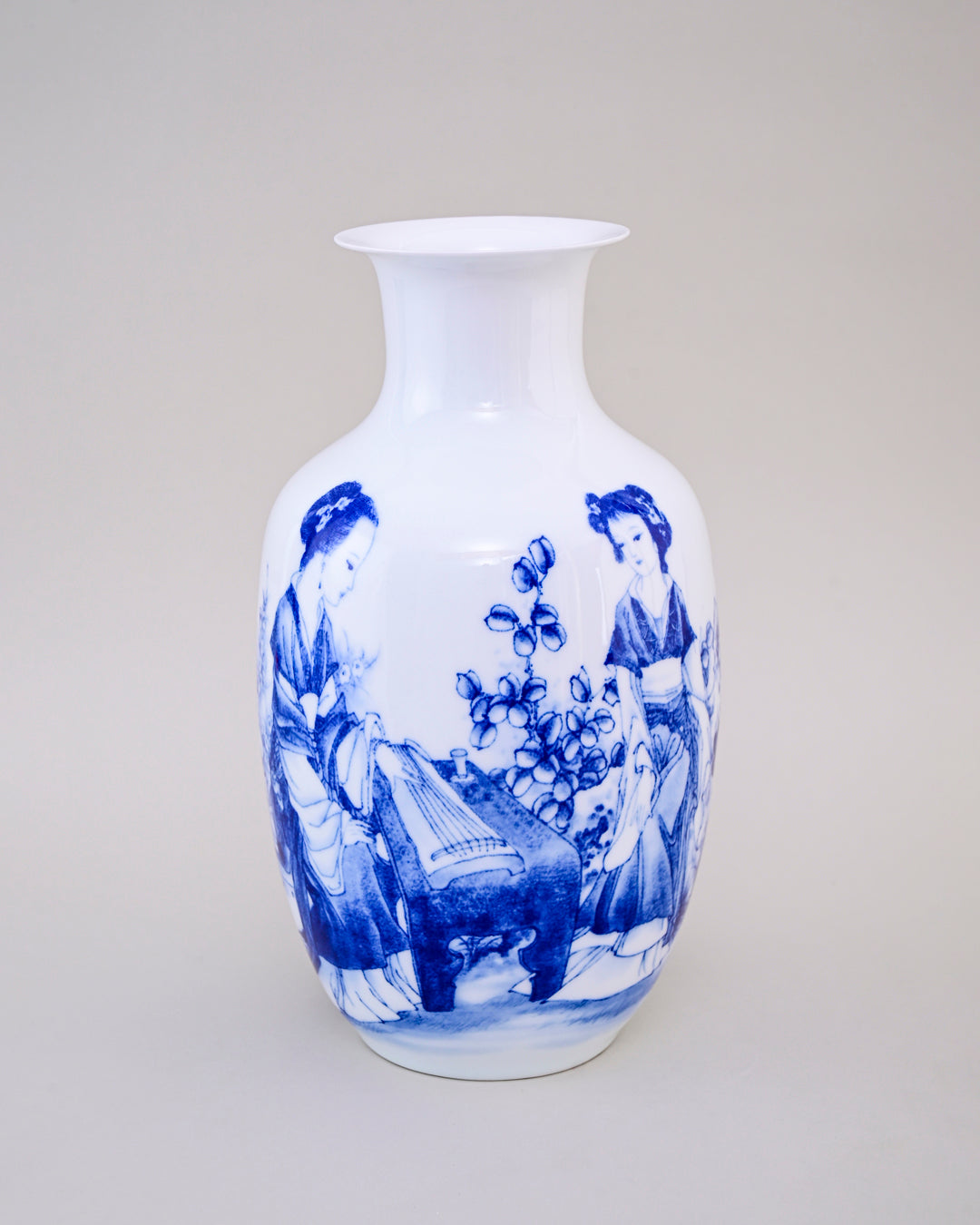 Imperial Blue & White Handcrafted Bone China Vase