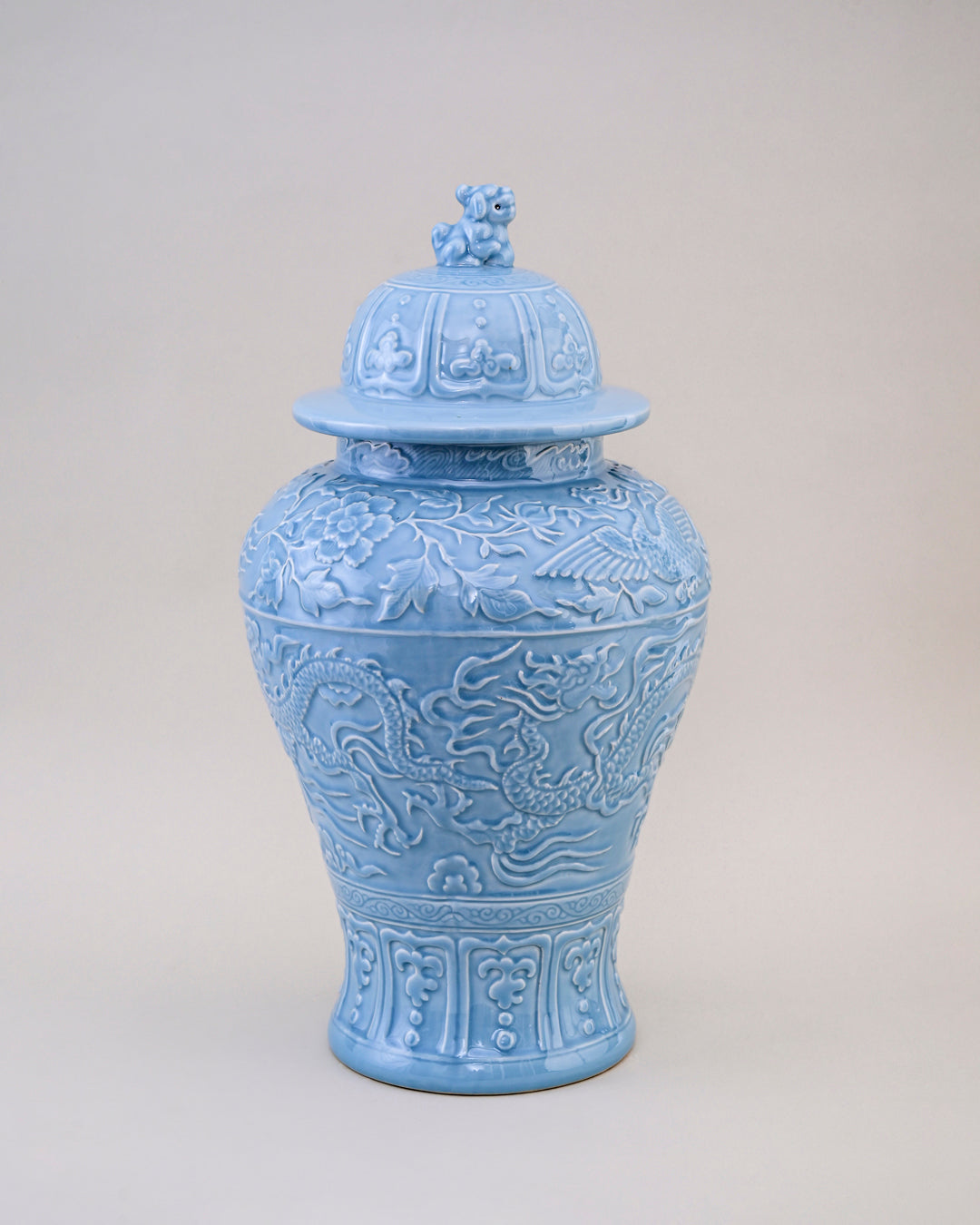 Celestial Blue Celadon Temple Jar
