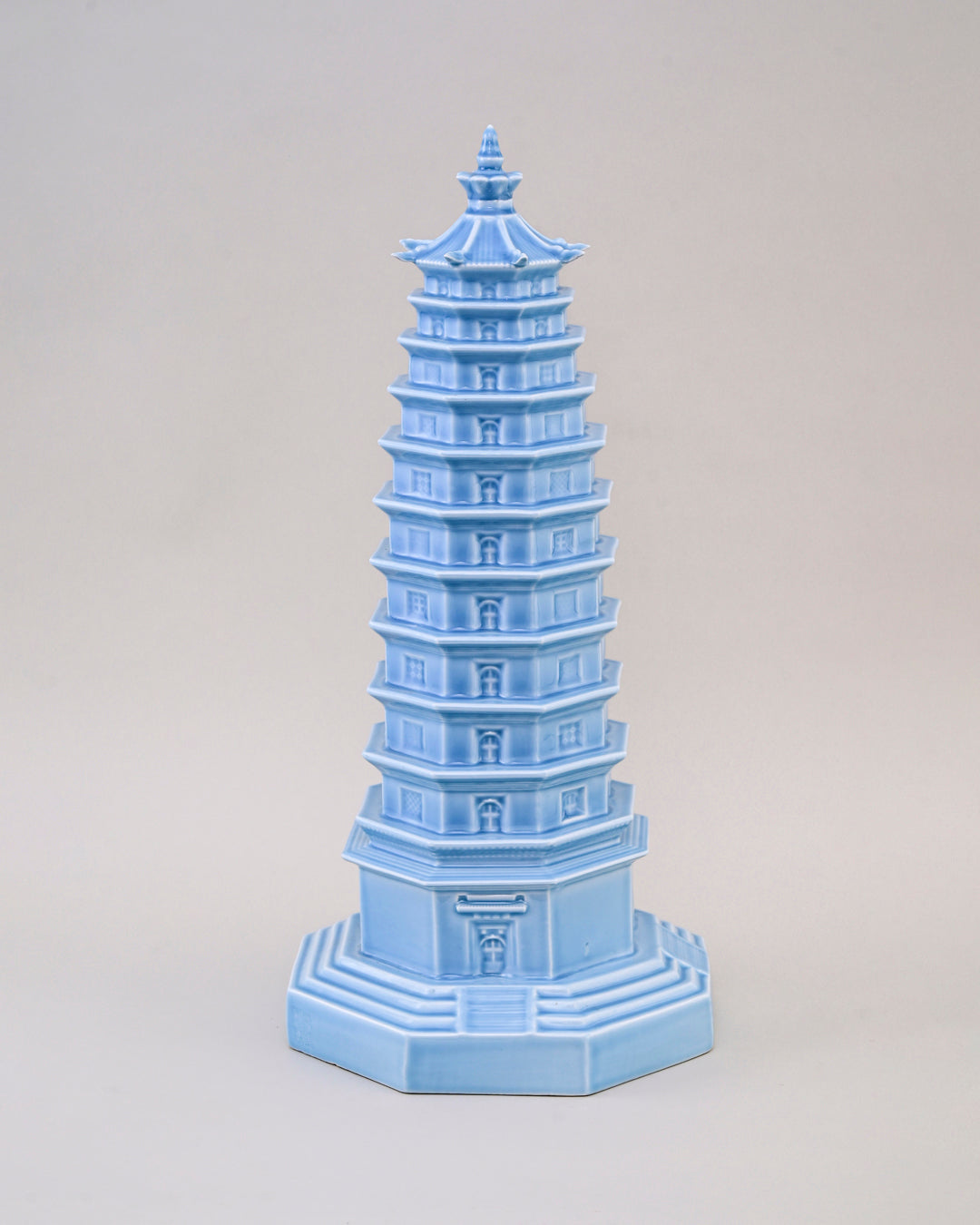 Celestial Blue Celadon Pagoda Sculpture