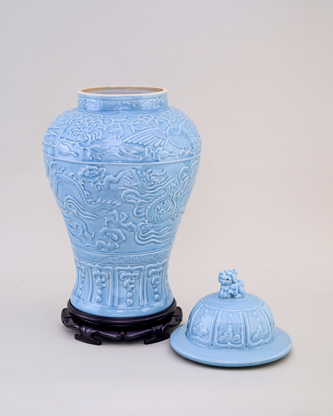 Celestial Blue Celadon Temple Jar