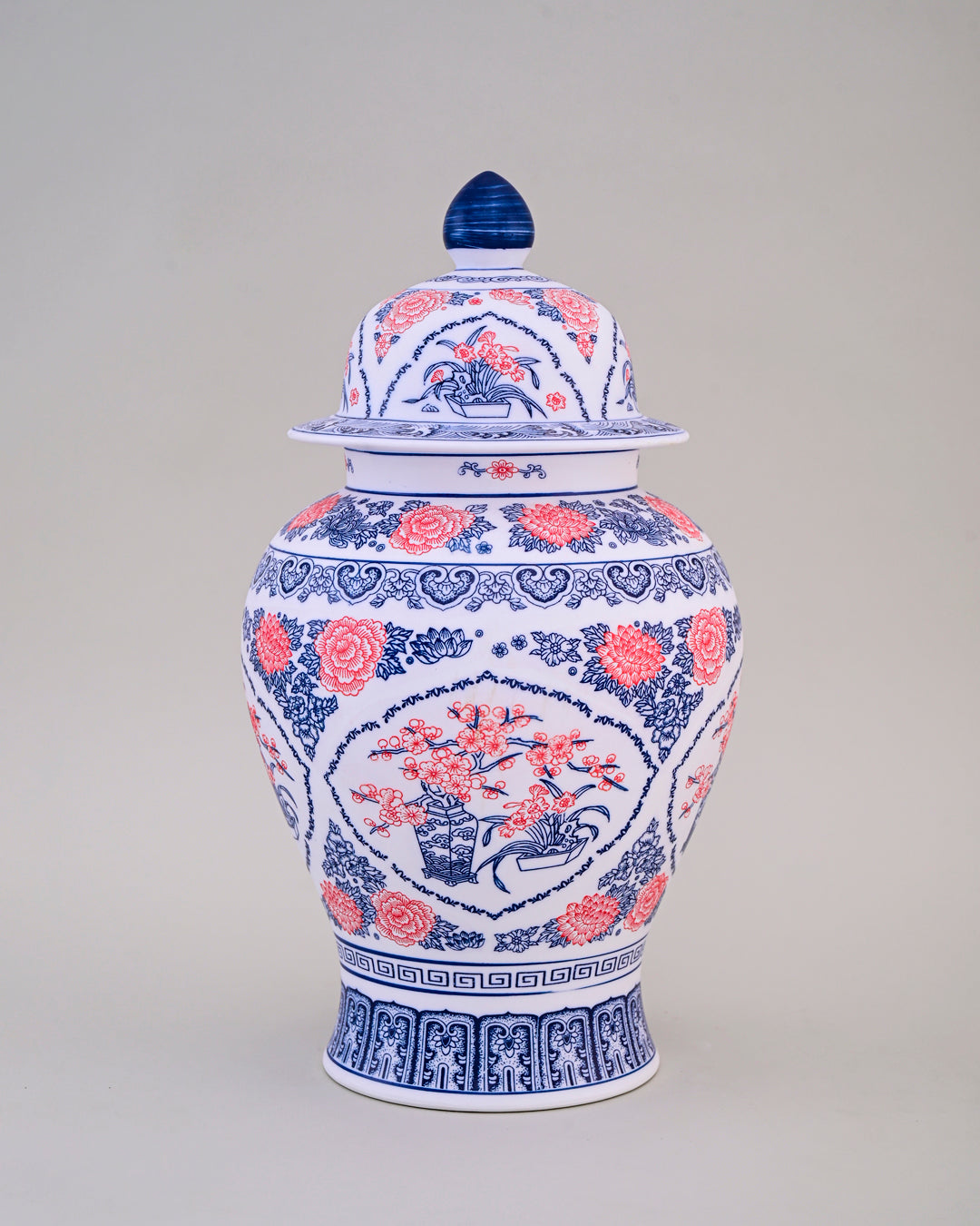 Imperial Blossom Fine Porcelain Temple Jar - 39 cm