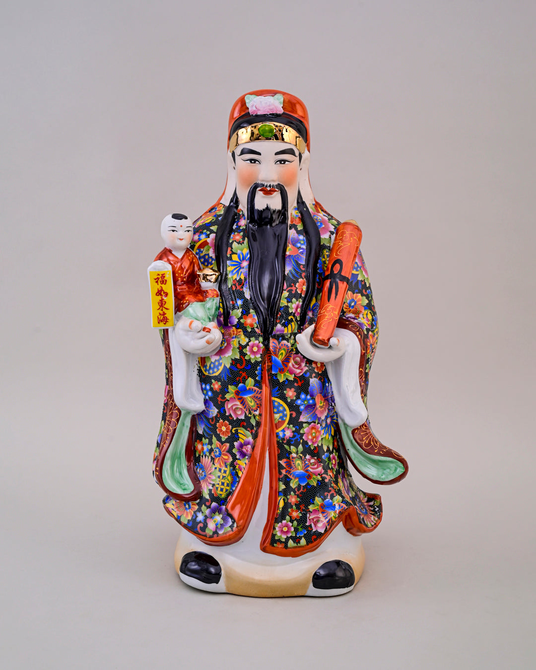 'The Three Star Gods' Porcelain Sculptures, Set of 3 - Medium
