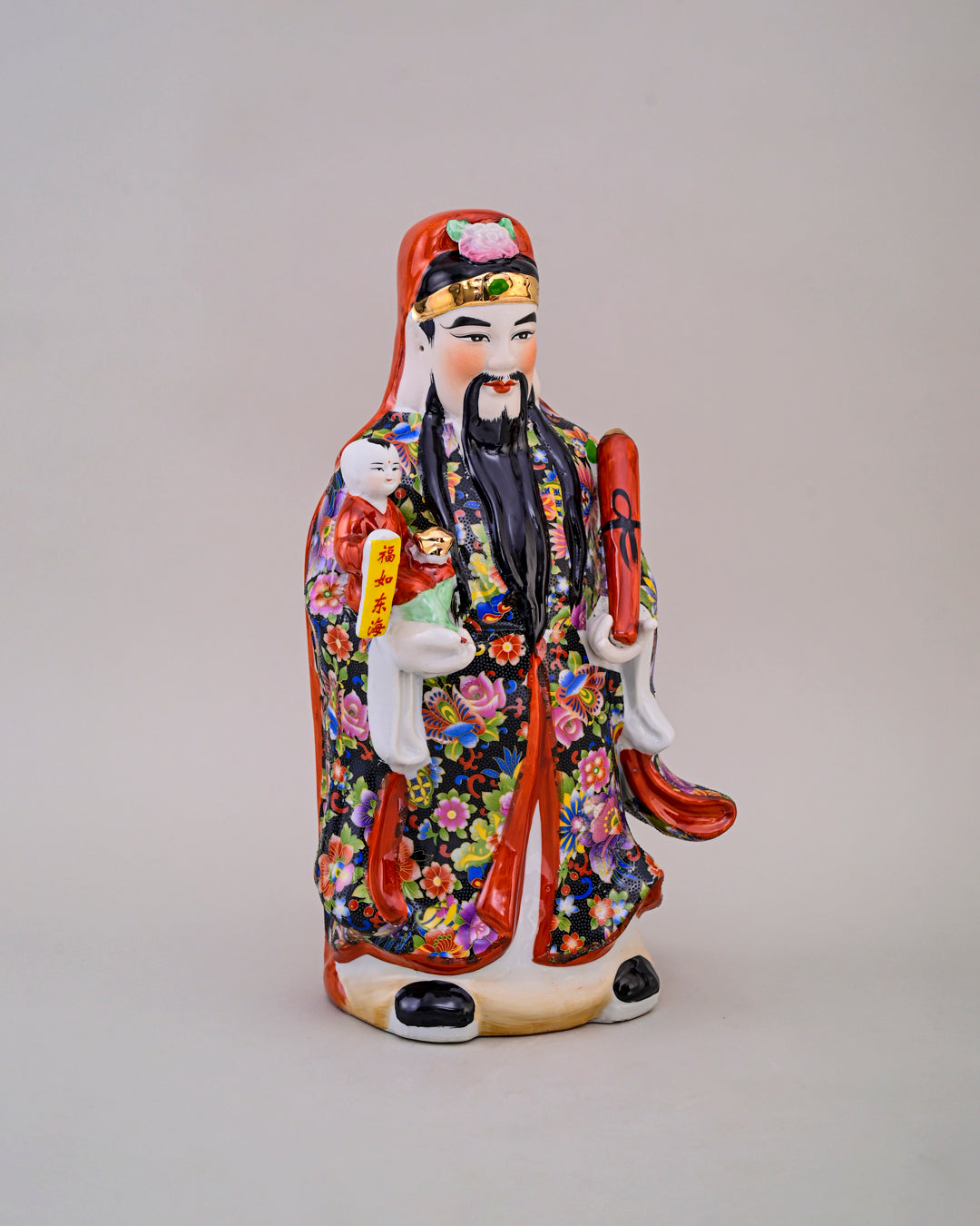 'The Three Star Gods' Porcelain Sculptures, Set of 3 - Large