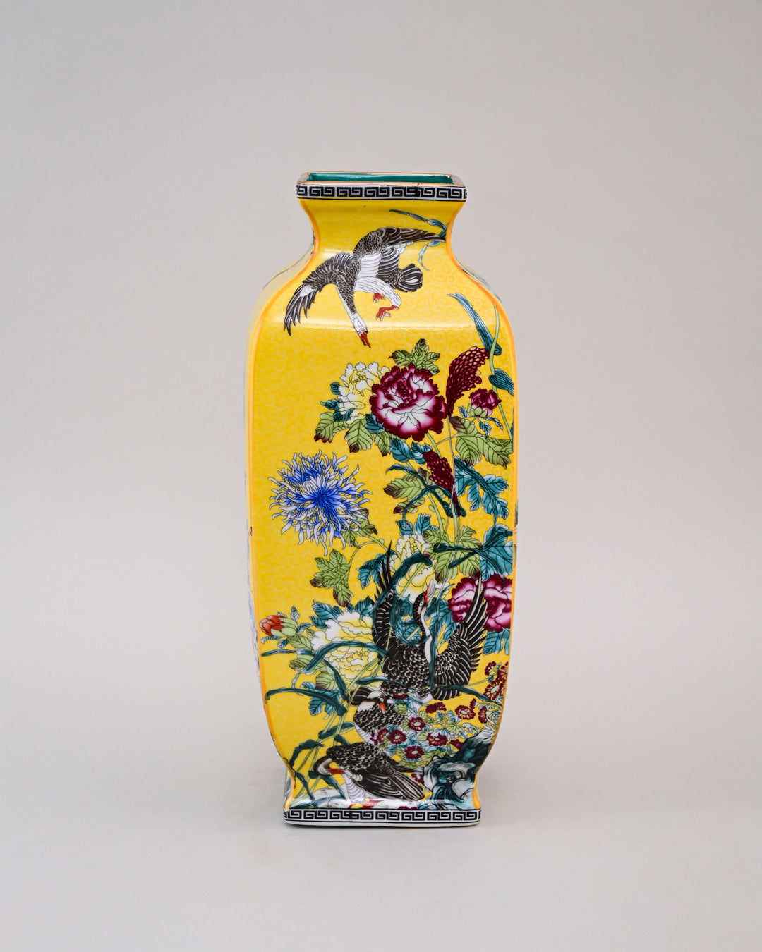 Blossom Cloisonn Enamel Vase - Yellow