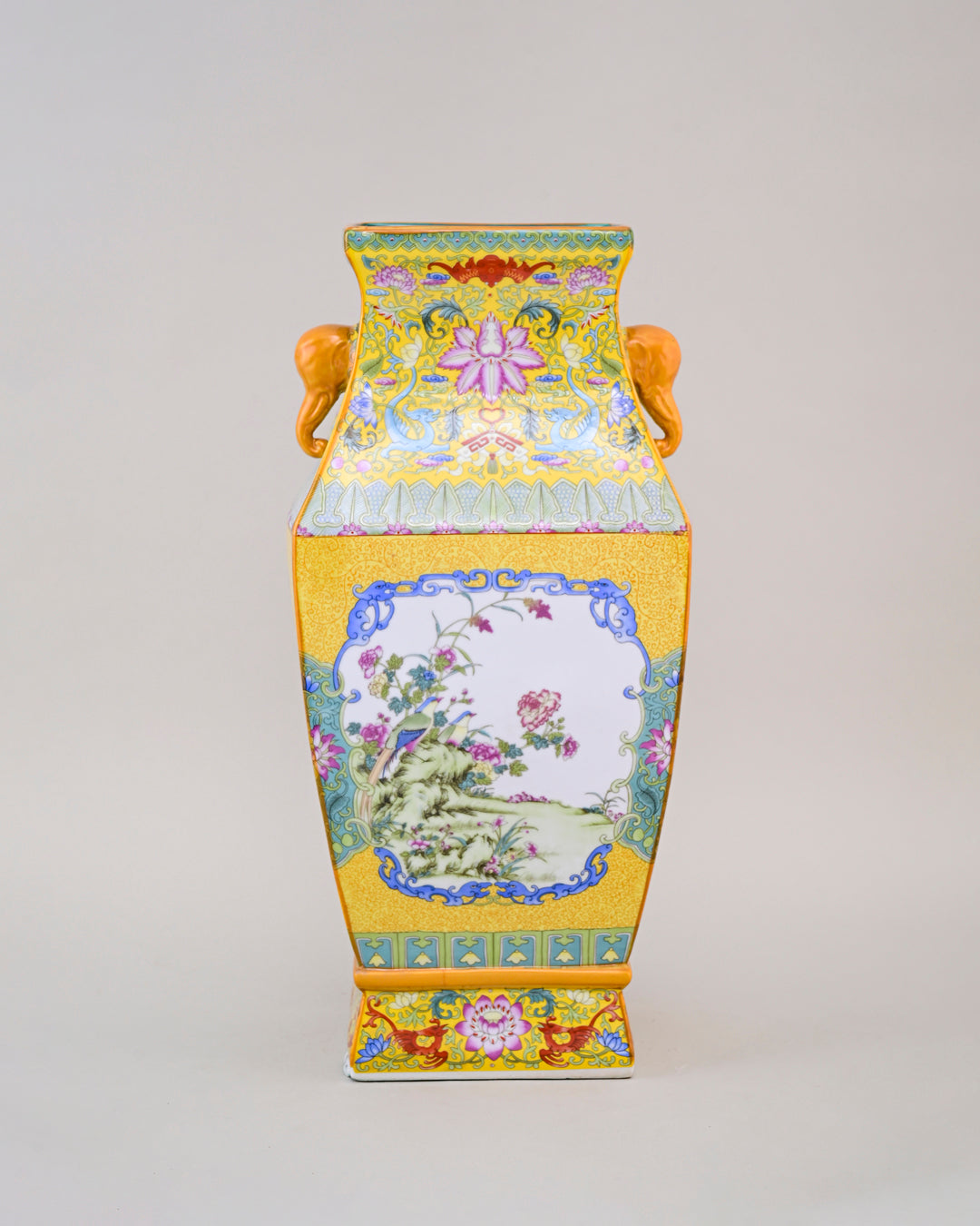 Regal Blossom Hand Painted Cloisonné Vase