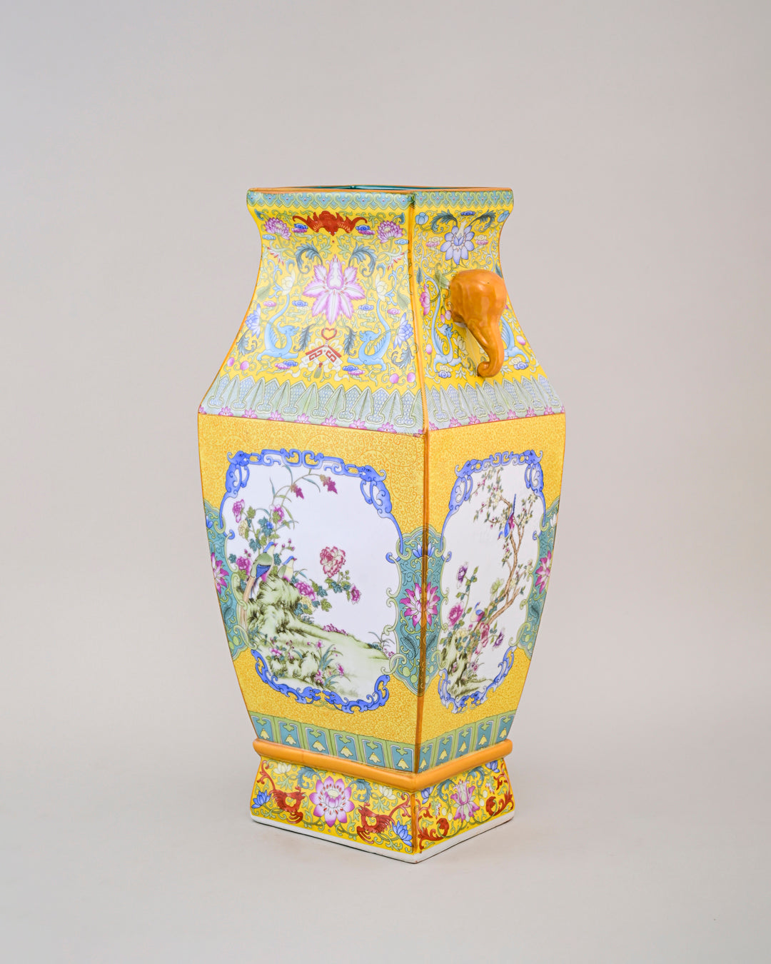 Regal Blossom Hand Painted Cloisonné Vase