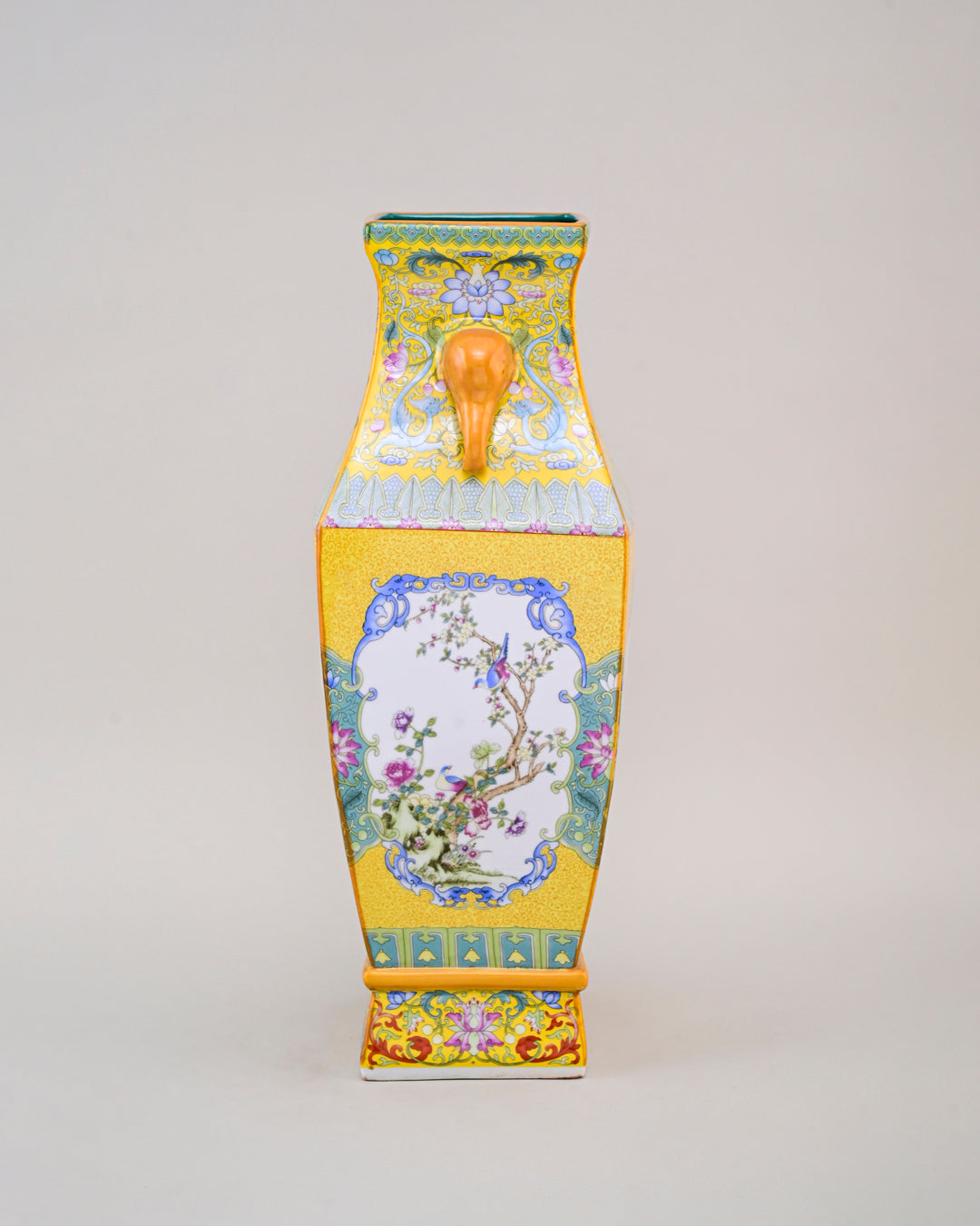 Regal Blossom Hand Painted Cloisonné Vase