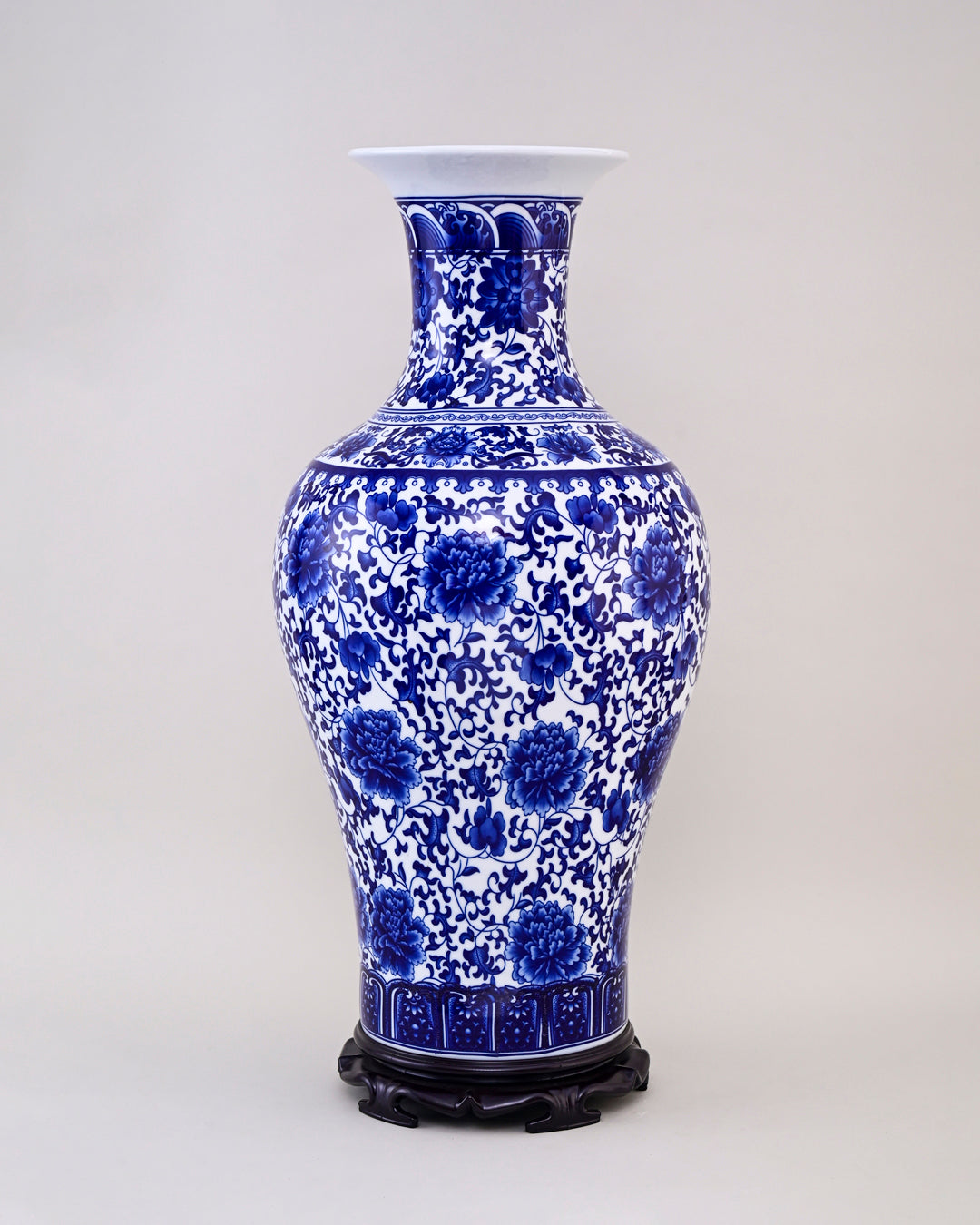 Oriental Indigo Floral Cremice Vase
