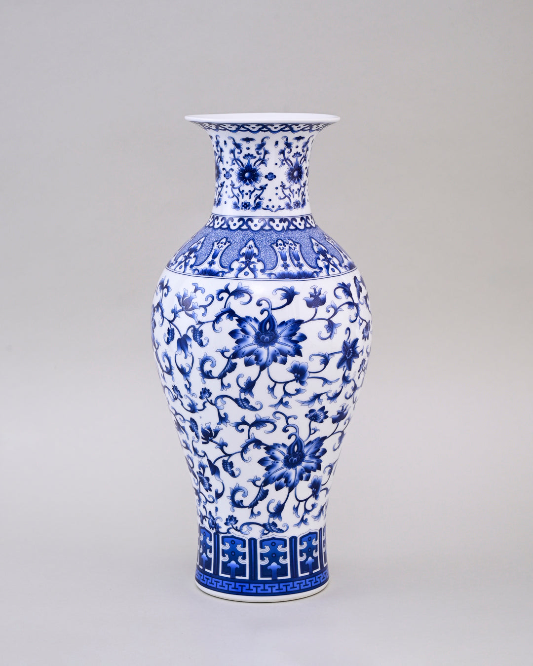 Ming Blossom Blue & White Bone China Vase