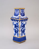 Phoenix Tale Golden Trim Porcelain Vase