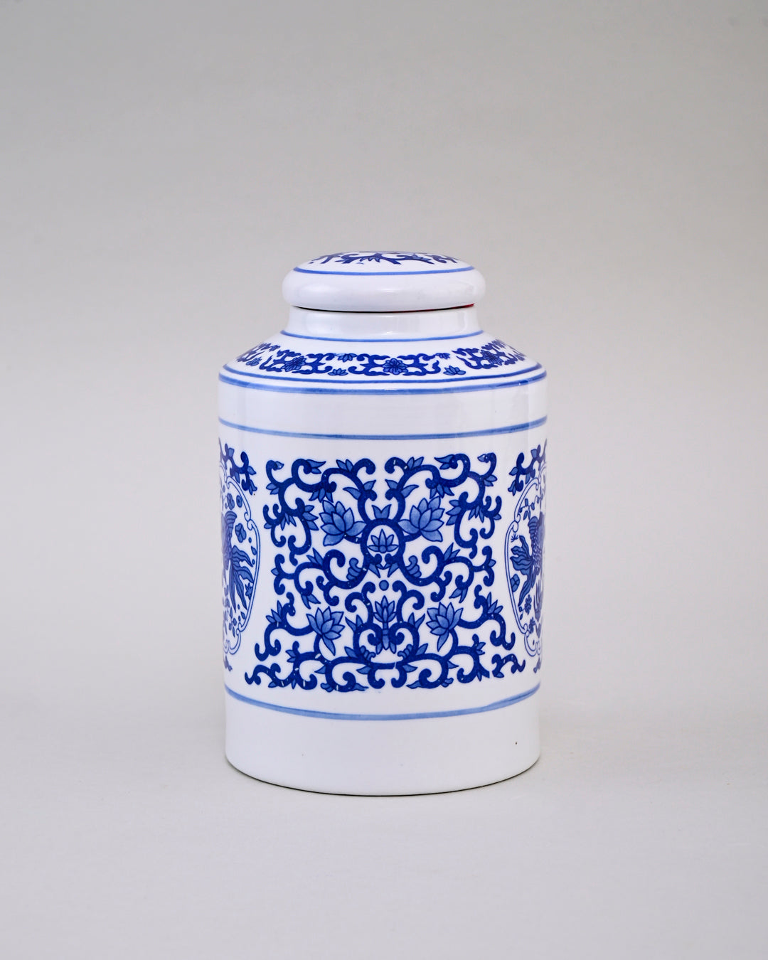 Blue Floral Heritage Storage Jar