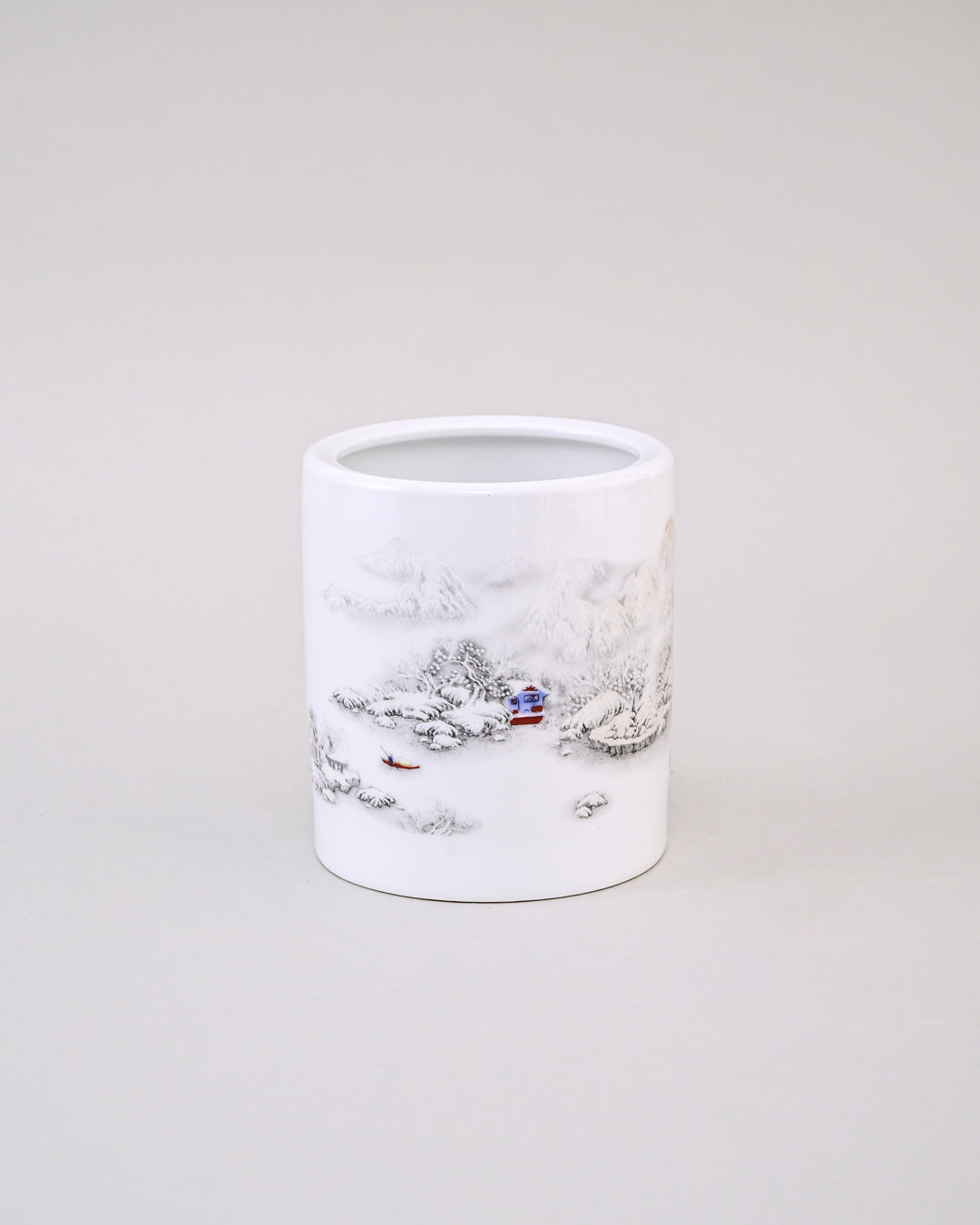 Winter Serenity Ceramic Planter