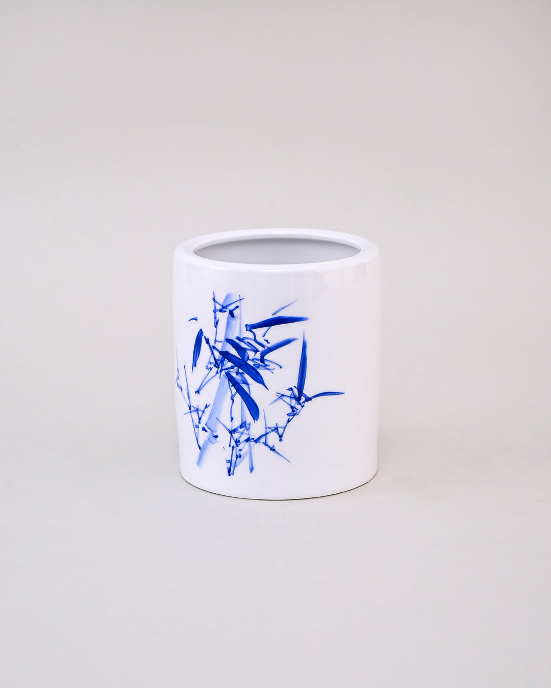 Blue Bamboo Ceramic Planter