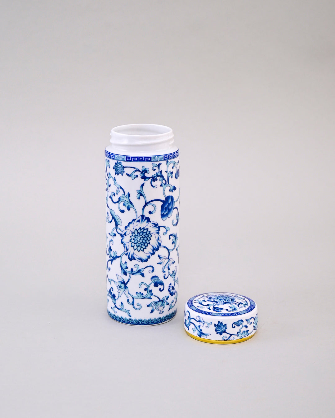 Ceramic Travel Flask - Blue & White