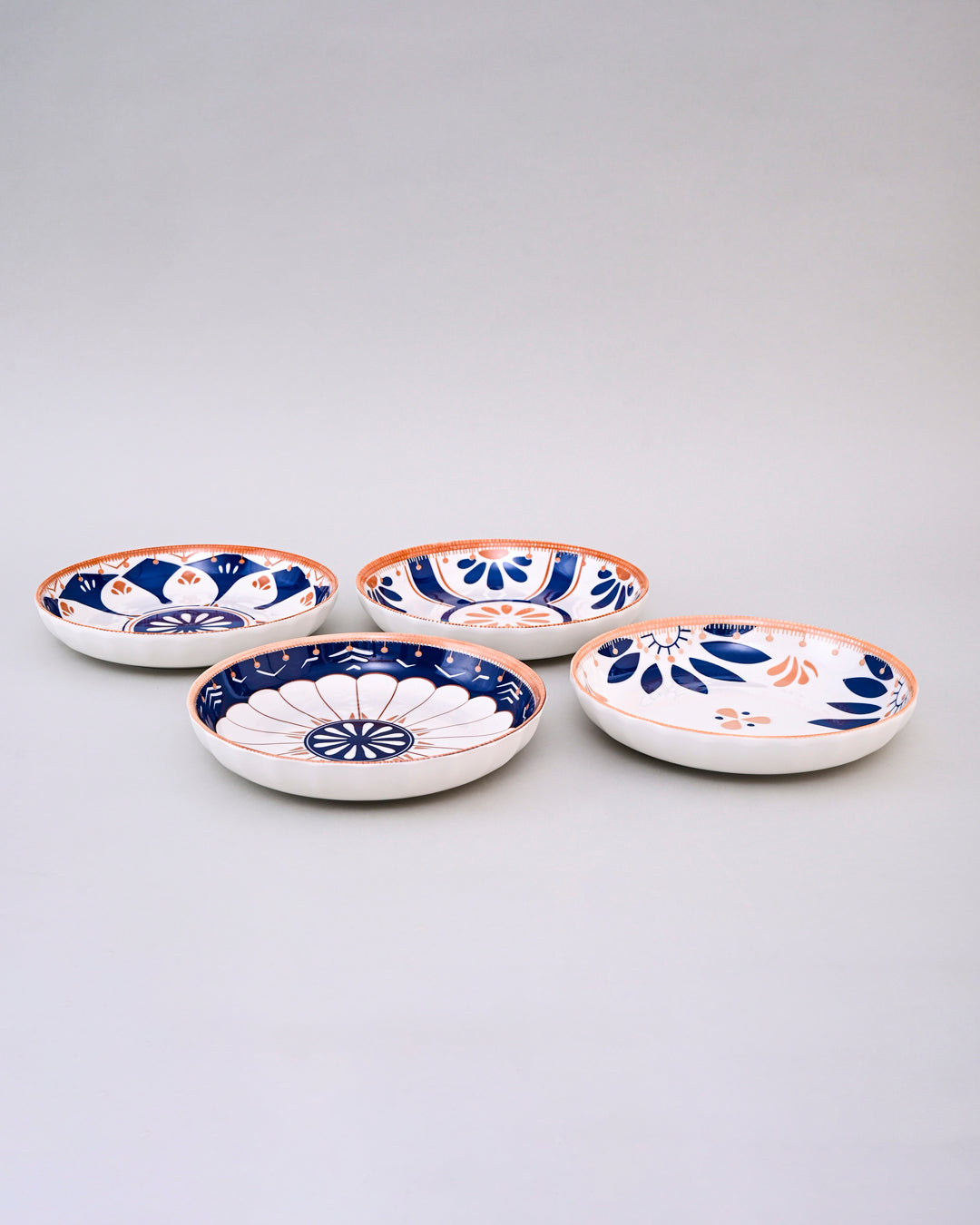Royal Mandala Blossom Pasta Bowl - Set Of 4