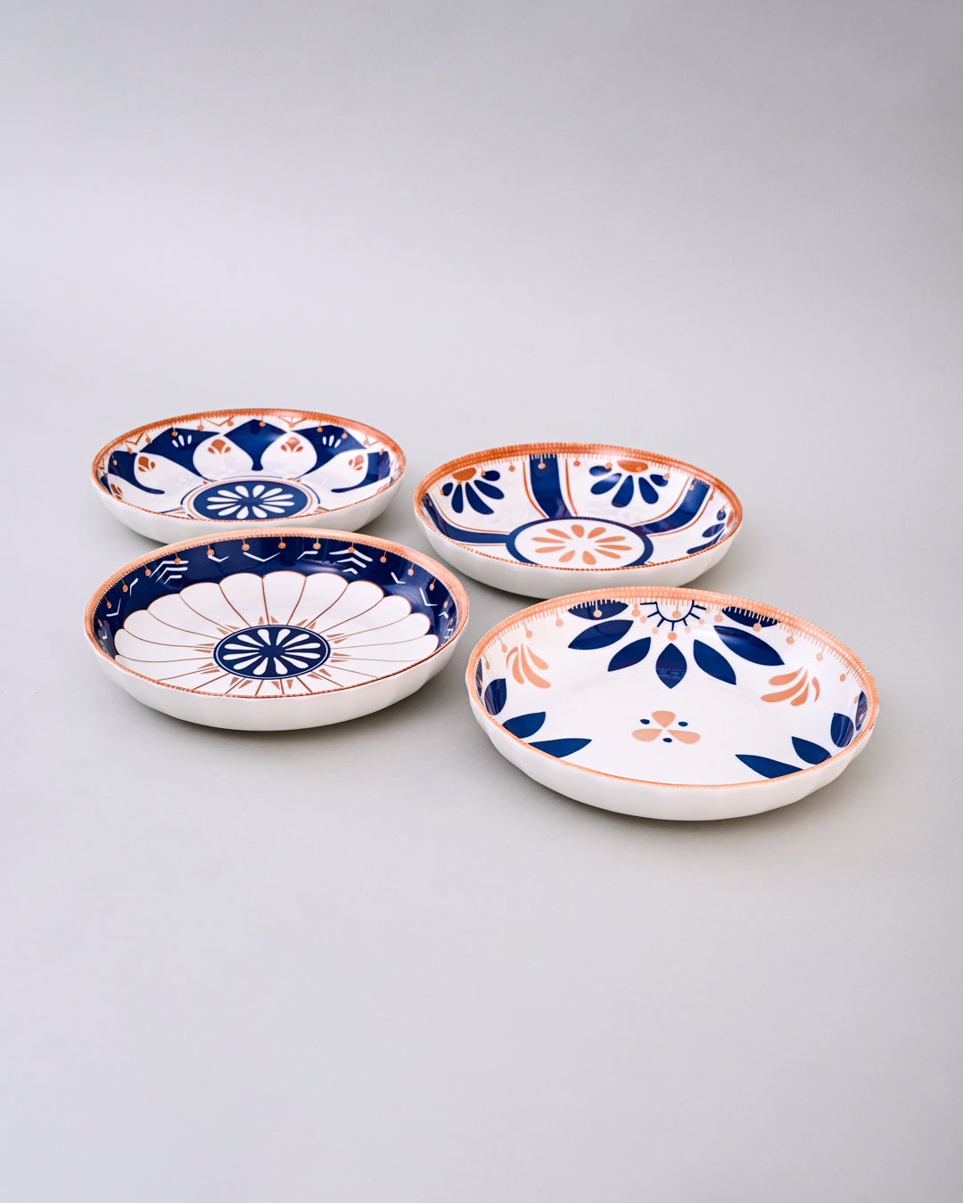 Royal Mandala Blossom Pasta Bowl - Set Of 4