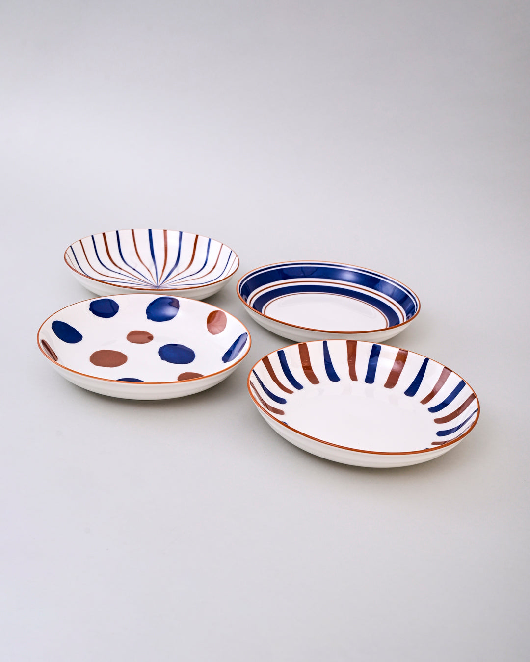 Ocean Stripe Pasta Bowl - Set Of 4