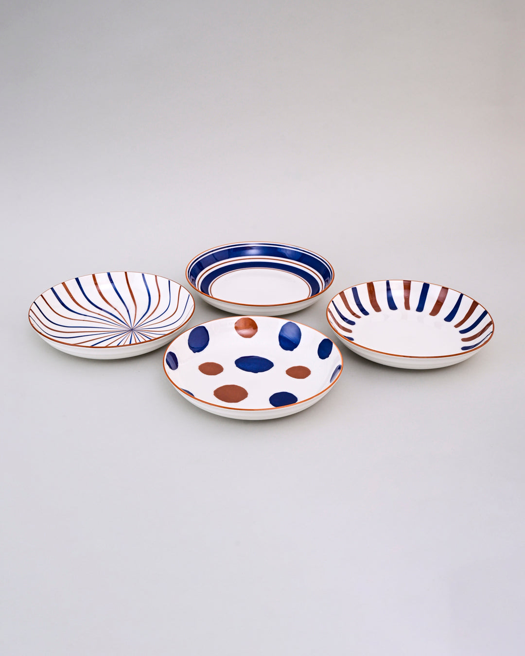 Ocean Stripe Pasta Bowl - Set Of 4