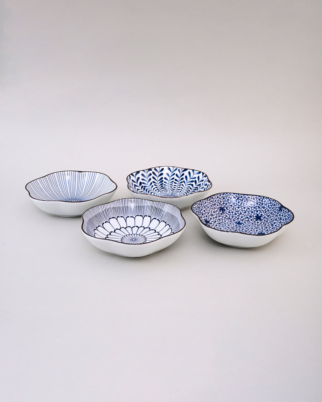 Blossom Radiance Scalloped Edge Bowl - Set Of 4