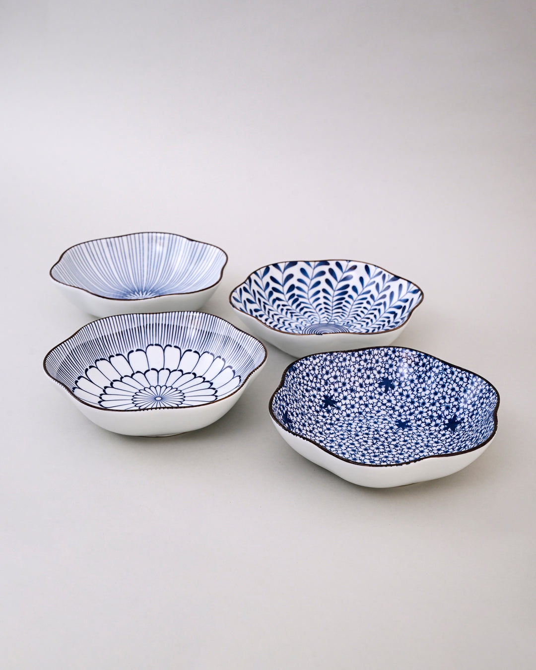 Blossom Radiance Scalloped Edge Bowl - Set Of 4