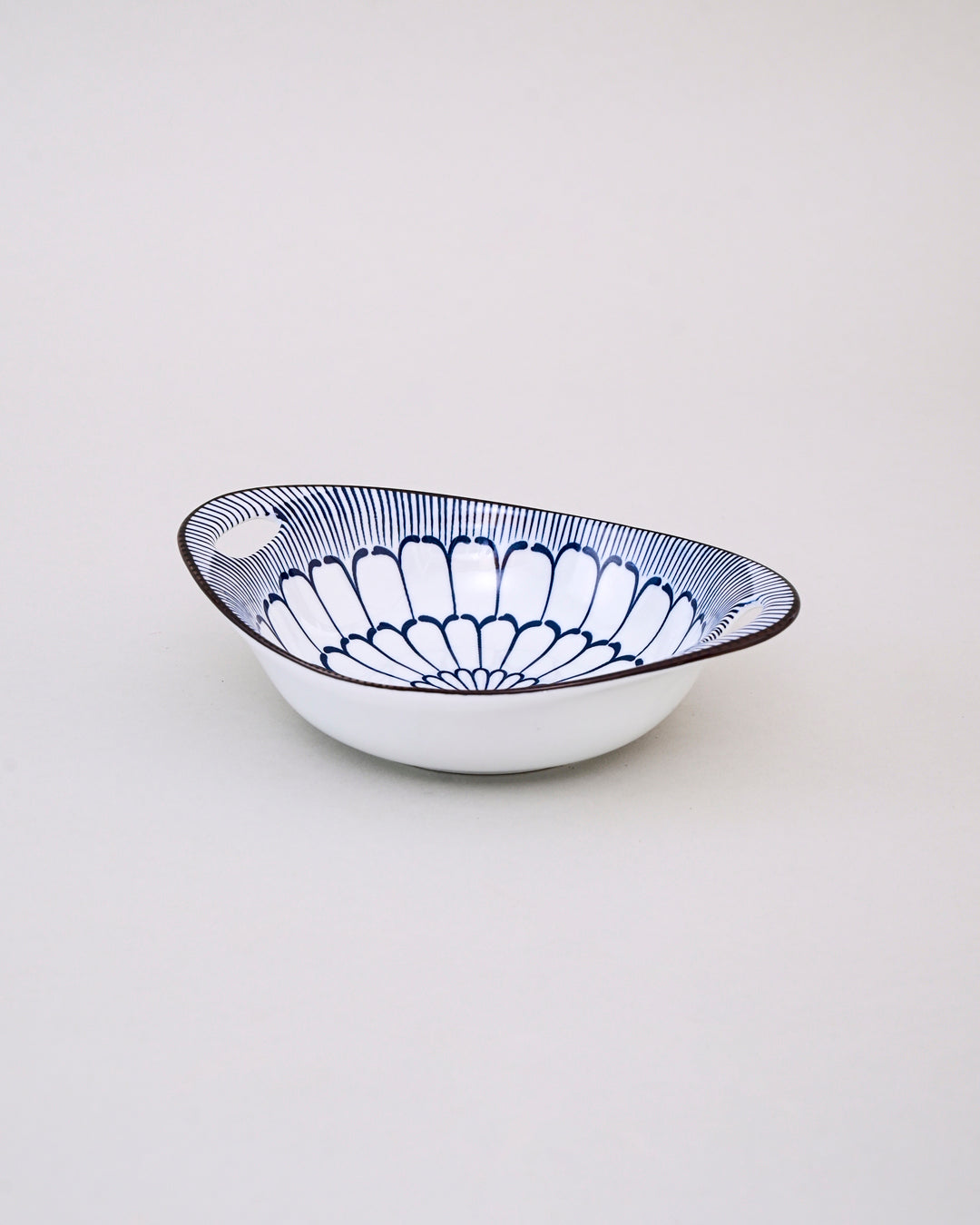 Indigo Aura Handled Serving Bowl - Set Of 4