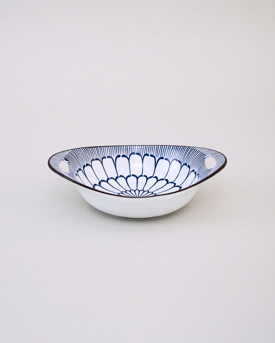 Indigo Aura Handled Serving Bowl - Set Of 4