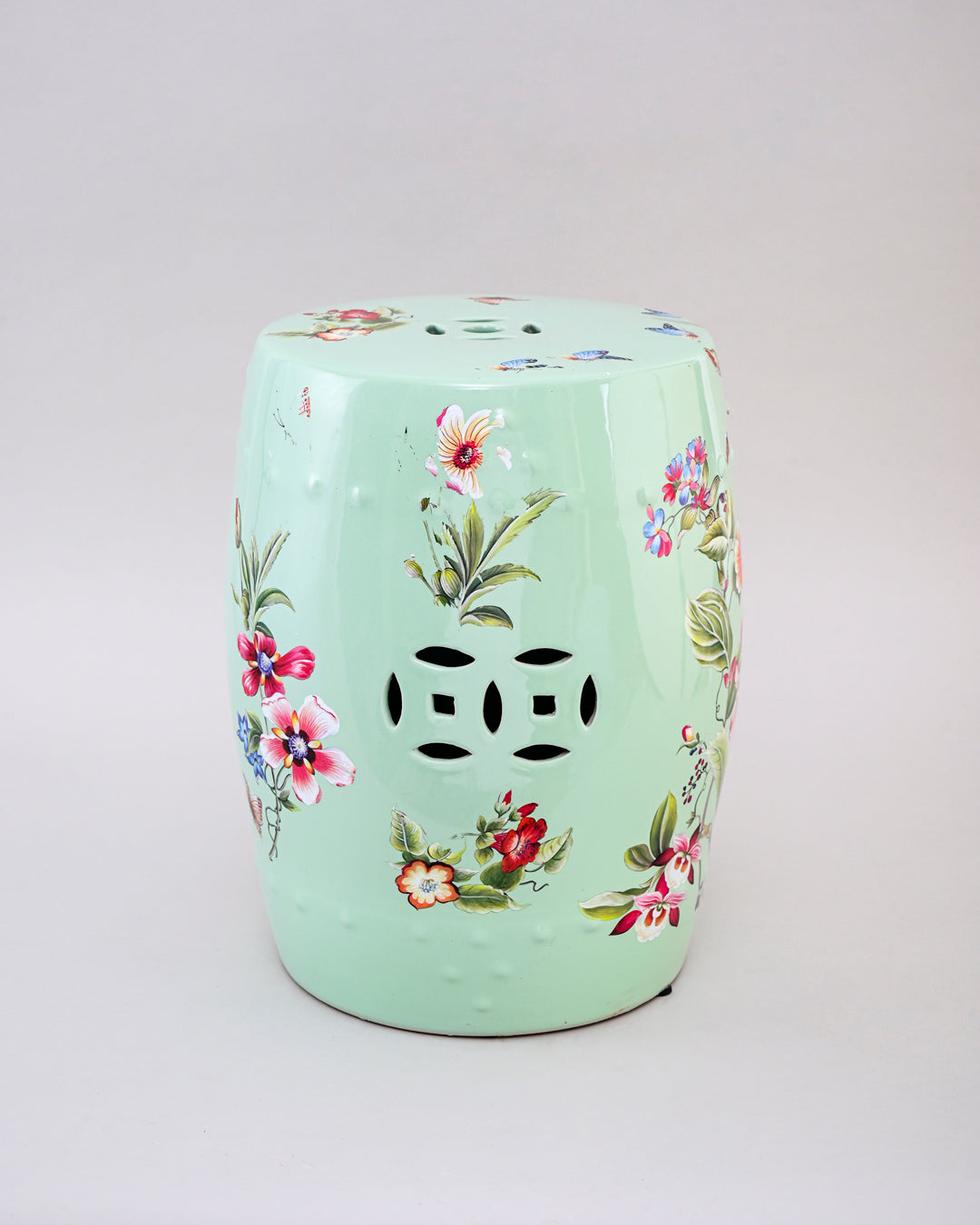 Mint Blossom Garden Stool