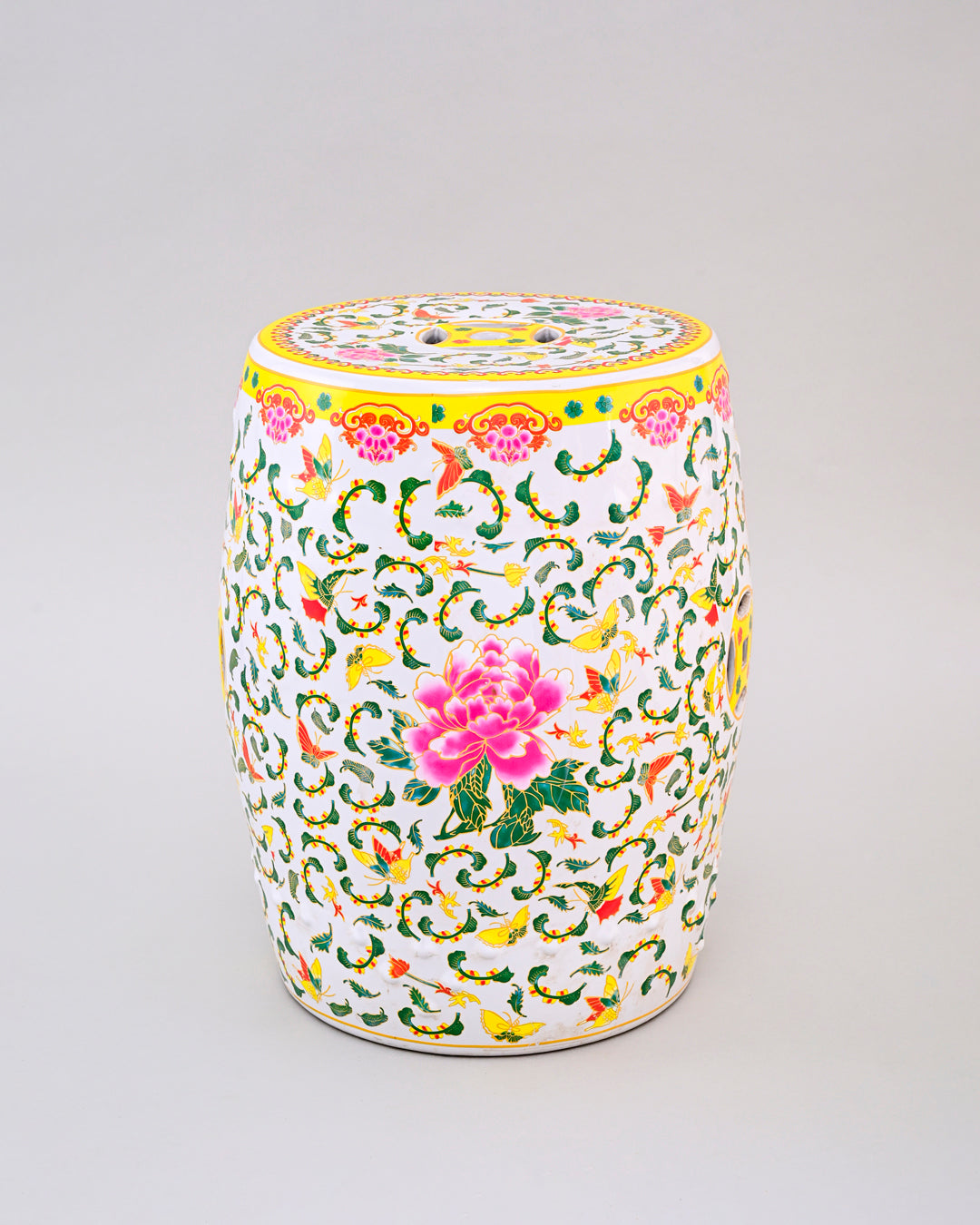 Floral Harmony Garden Stool