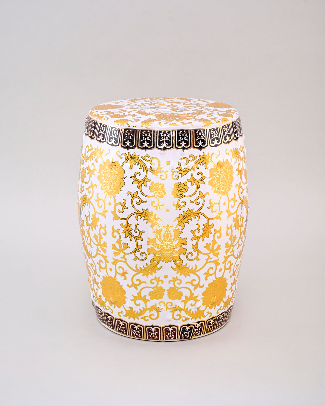 Royal Gold Floral Garden Stool