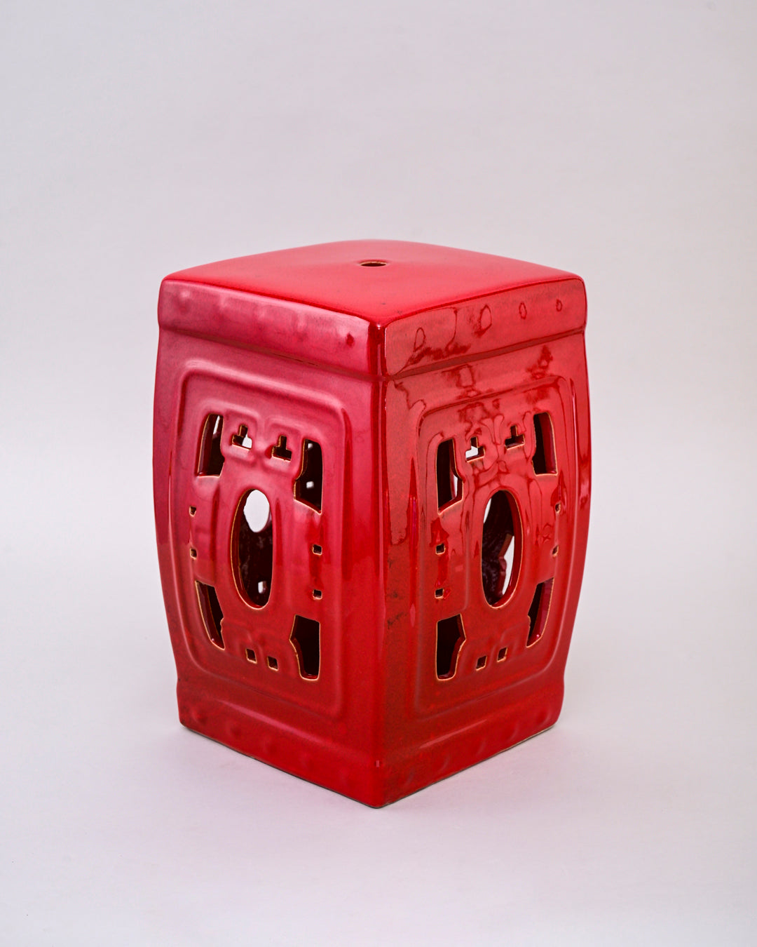 Imperial Red Garden Stool