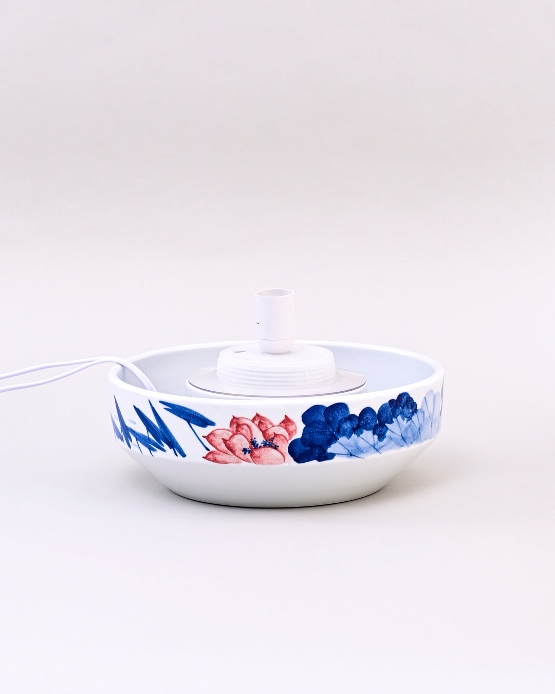 Lotus Leaf Serenity Ceramic Fountain Lamp