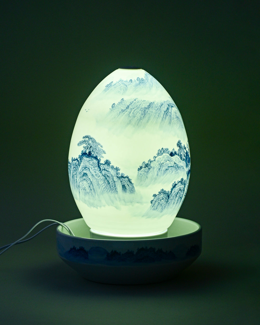 Tranquil Falls Ceramic Fountain Lamp