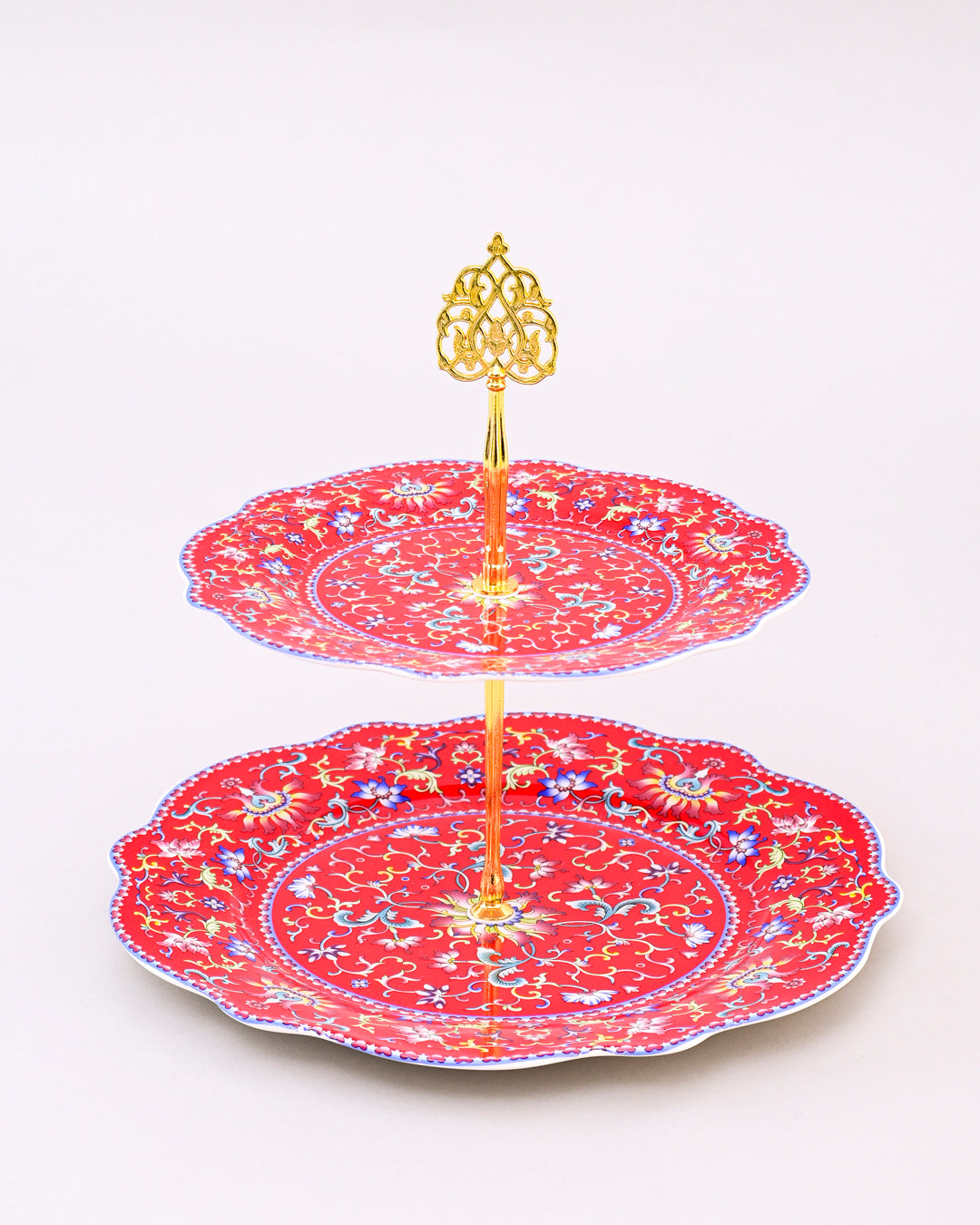 Royal Blossom 2-Tier Cake Stand