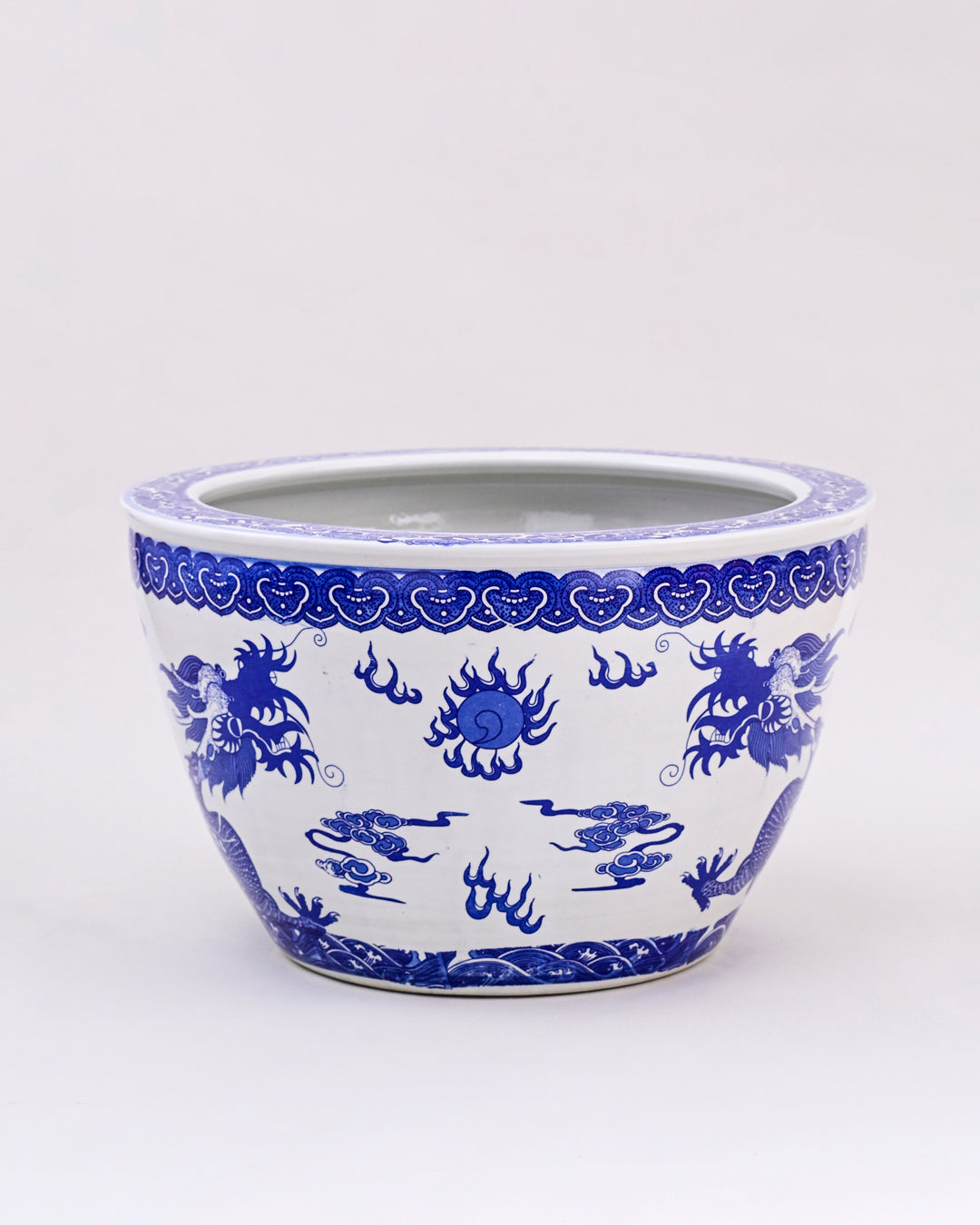 Imperial Dragon Blue & White Planter