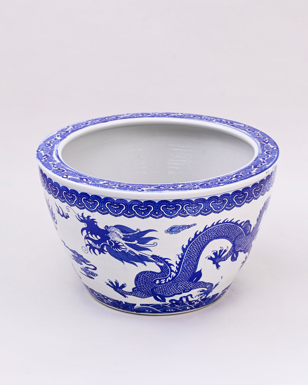 Imperial Dragon Blue & White Planter