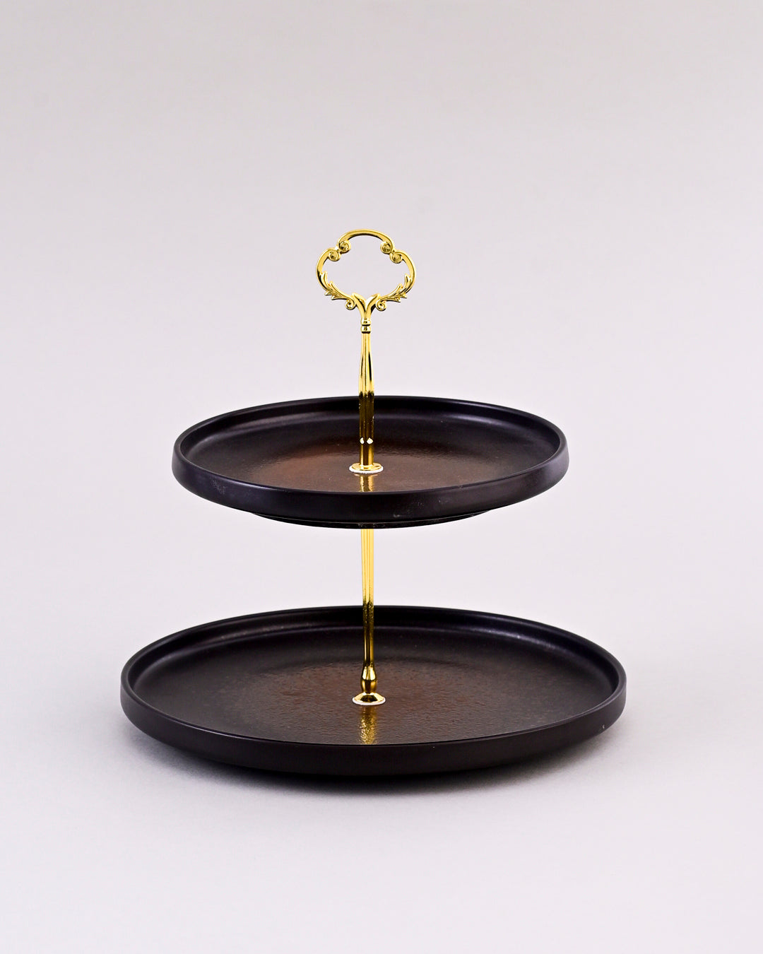 Charcoal Eclipse 2-Tier Cake Stand