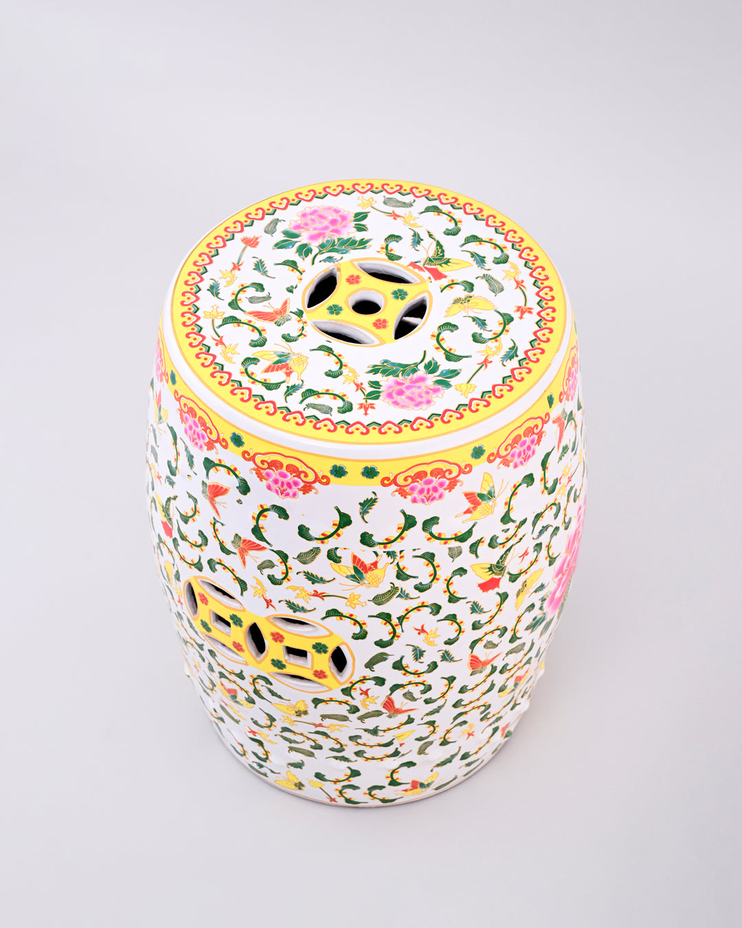 Floral Harmony Garden Stool