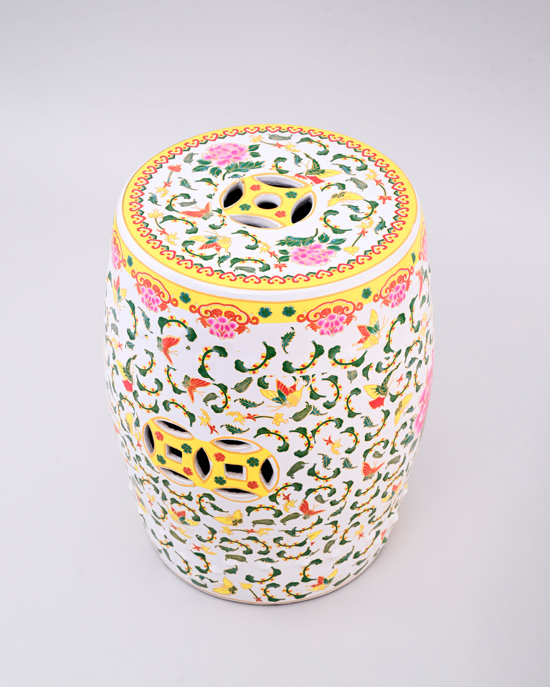 Floral Harmony Garden Stool