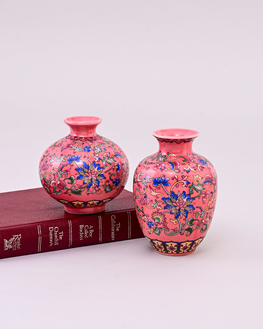 Famille Rose Blossom Vase - Set Of 3