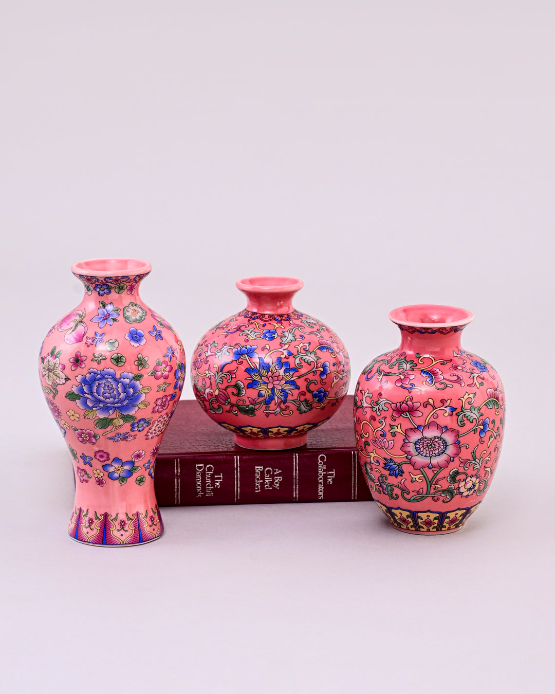Famille Rose Blossom Vase - Set Of 3