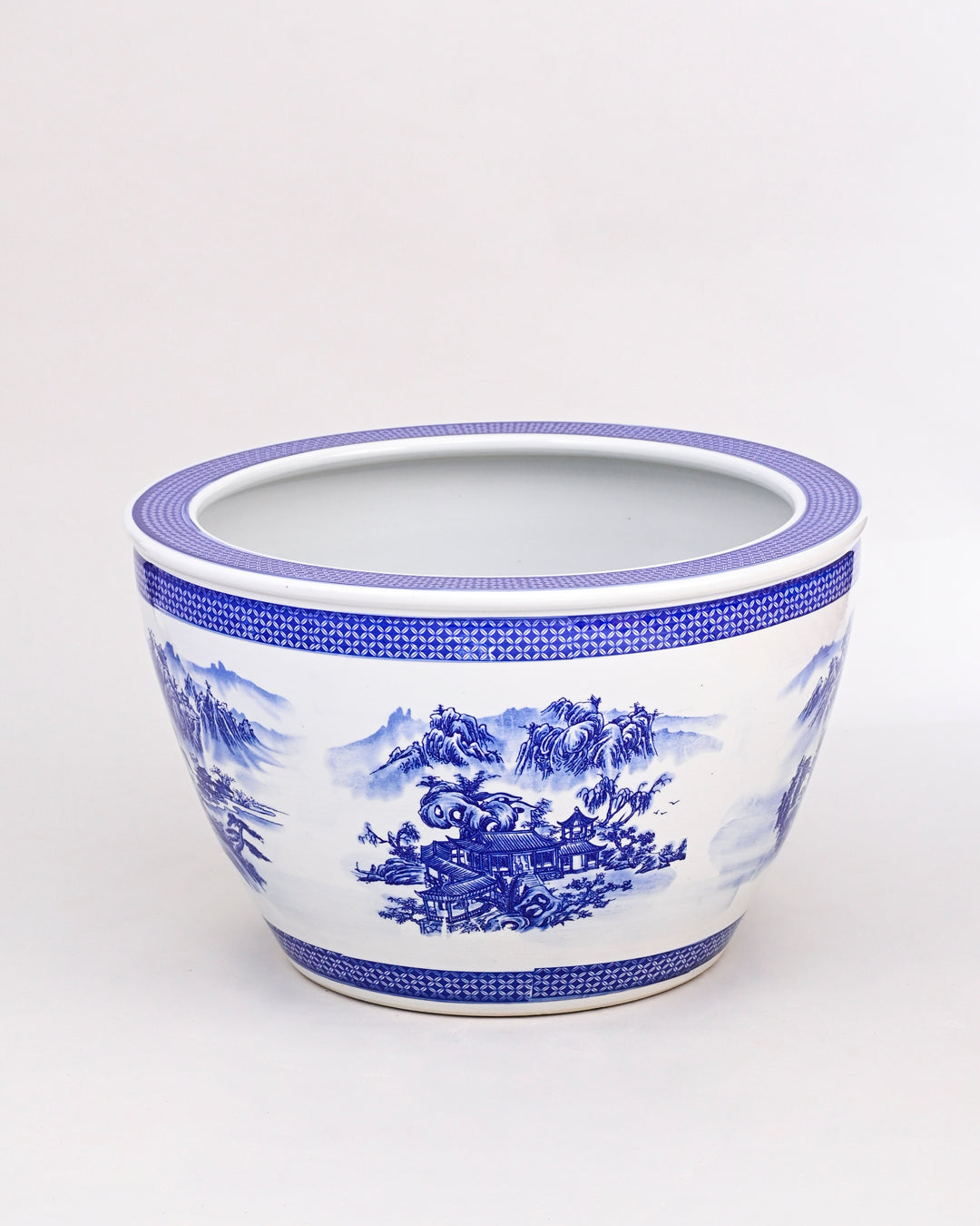 Orient Vista Blue & White Scenic Planter