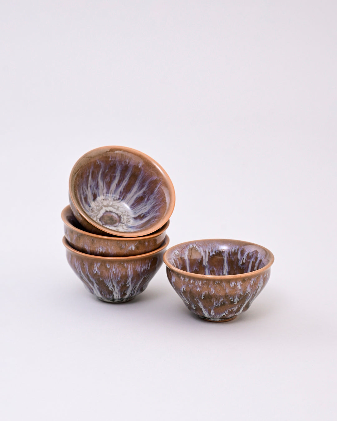 Rustic Drip Glaze Ceramic Dip Bowl