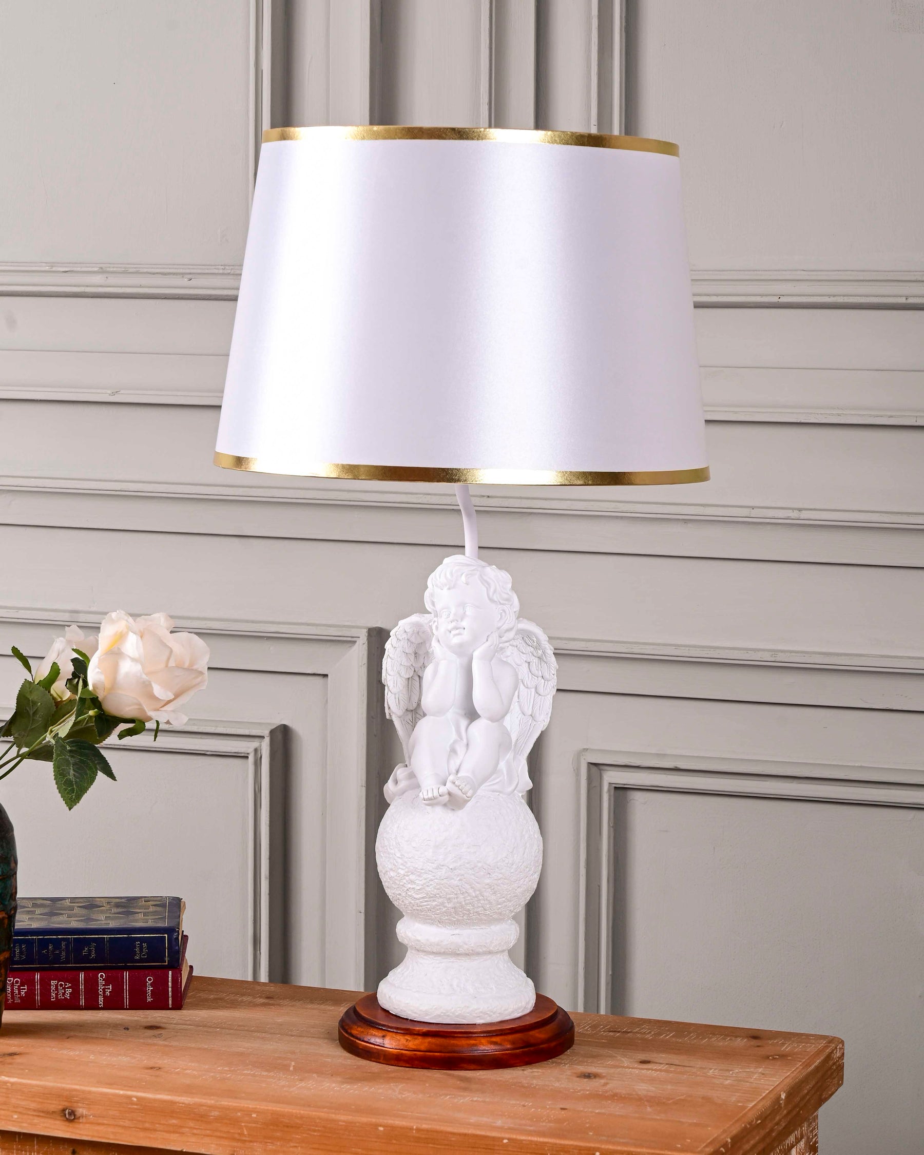 Heavenly Daydream Cherub Table Lamp