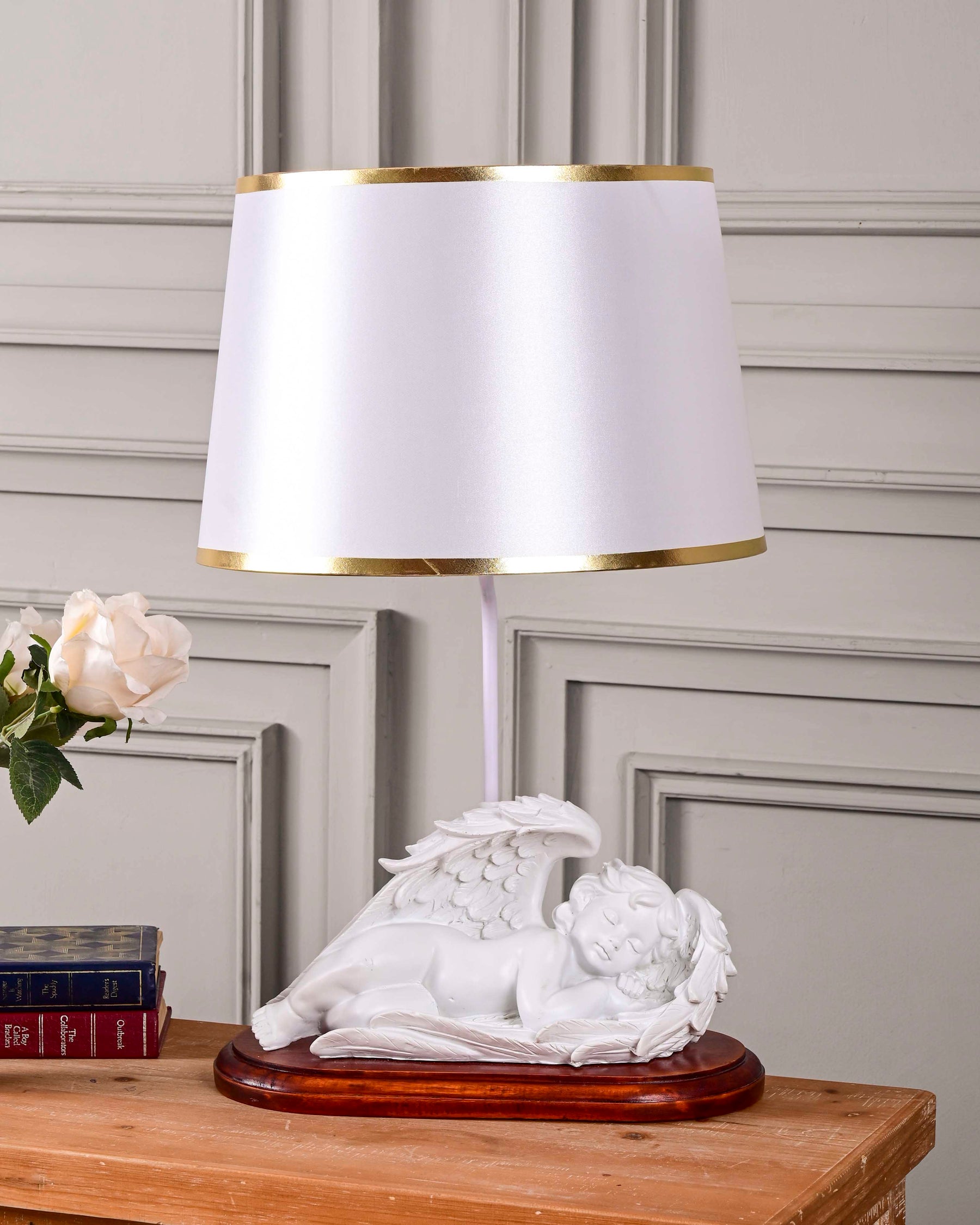 Heavenly Sleepy Cherub Table Lamp
